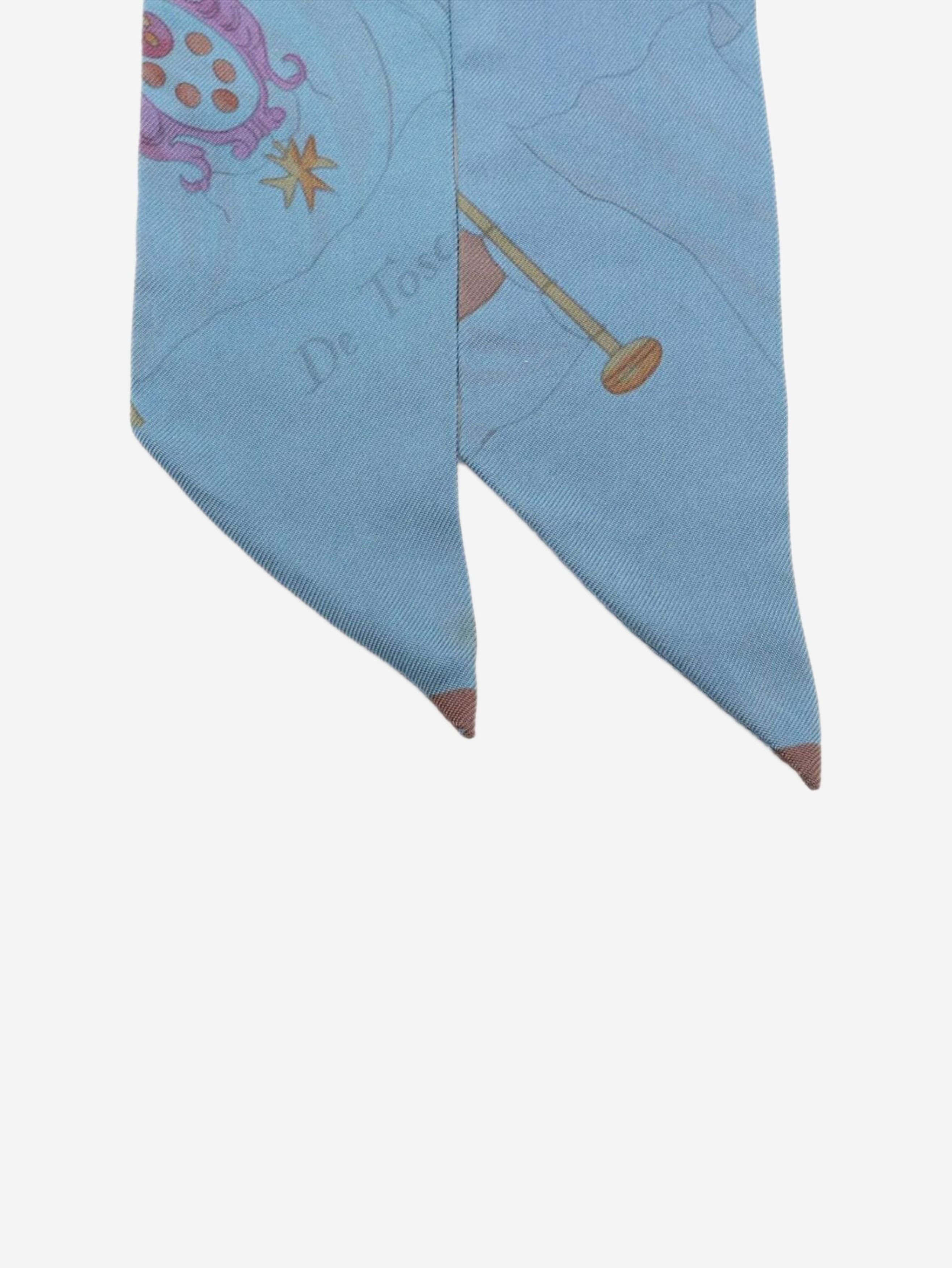 Other Blue silk twilly Size ONE SIZE - 2 Thumbnail
