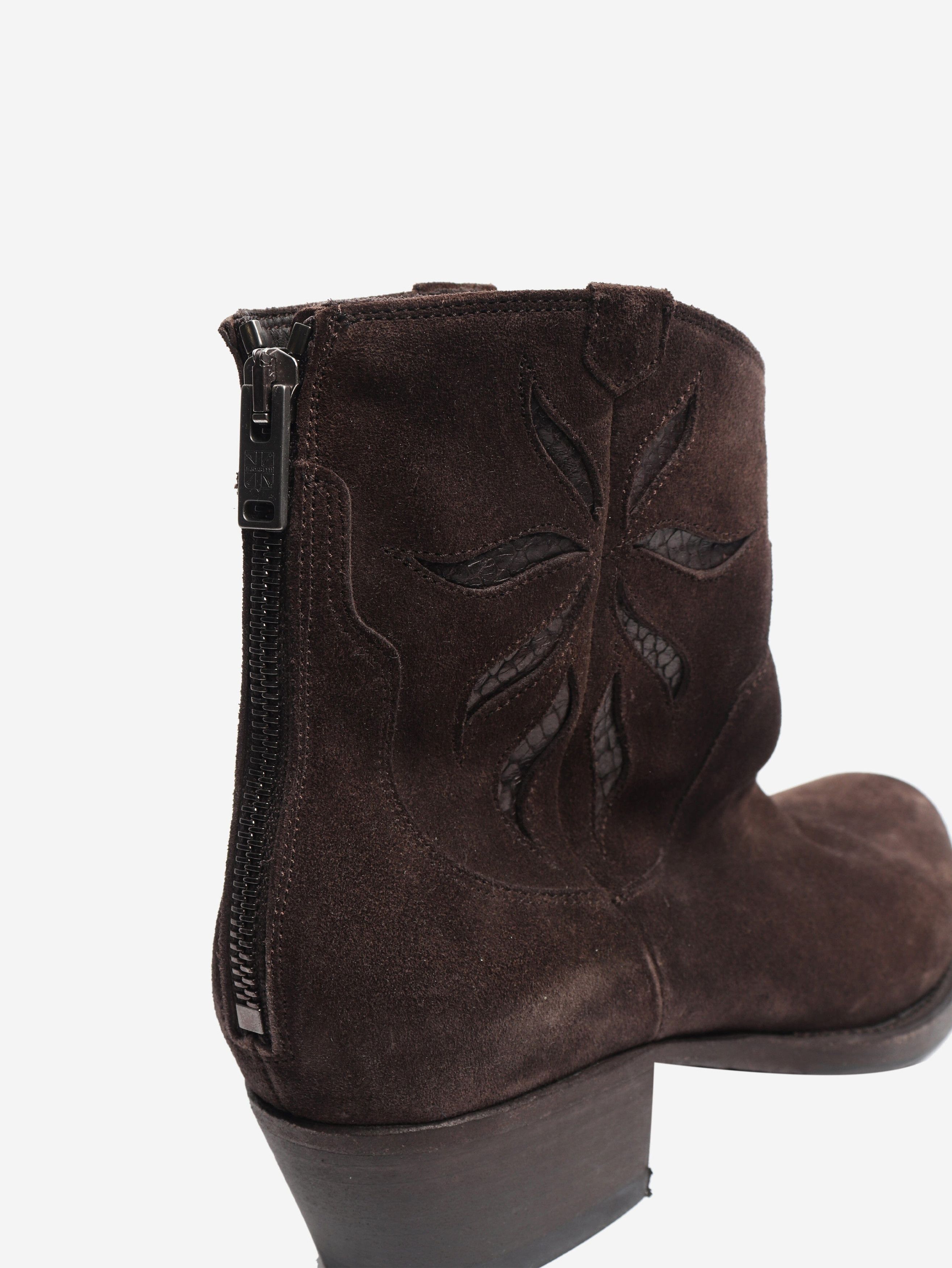 Pantanetti Dark chocolate western ankle boots - EU 37.5 Size US 6 / IT 36 - 6 Thumbnail