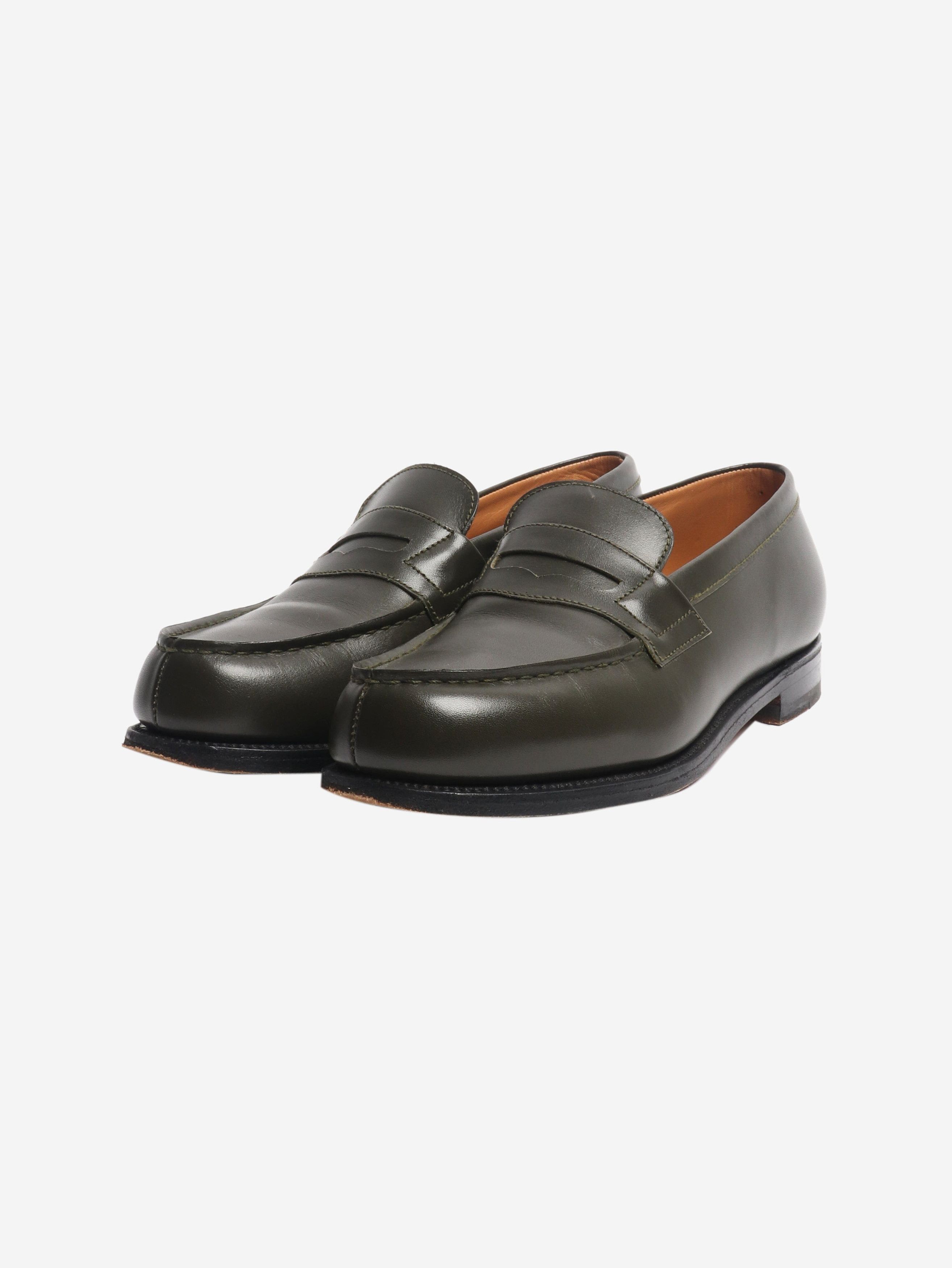 J.M. Weston Dark olive 180 loafers - EU 36 Size US 5 / IT 35 - 2 Thumbnail