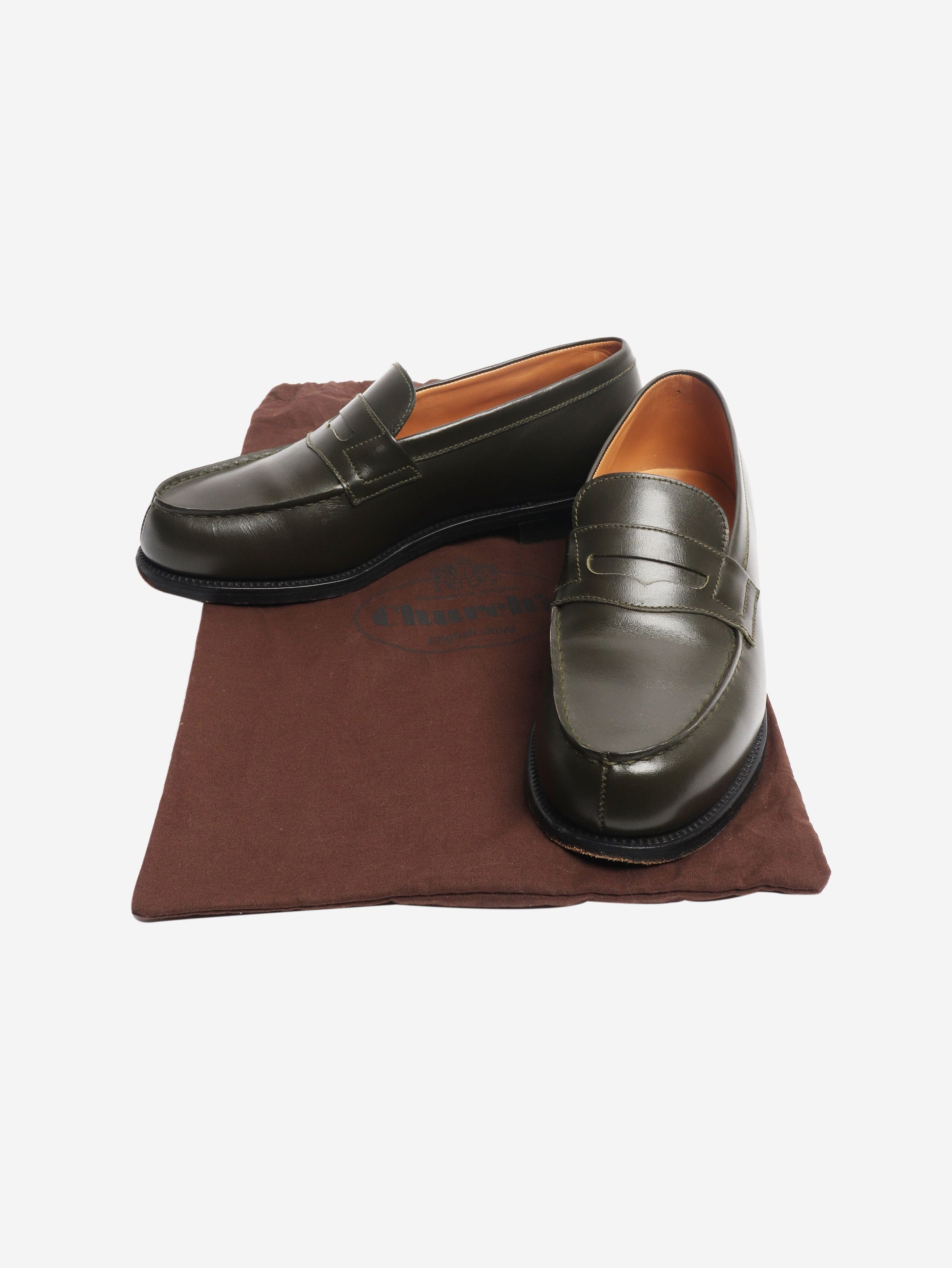 J.M. Weston Dark olive 180 loafers - EU 36 Size US 5 / IT 35 - 6 Thumbnail