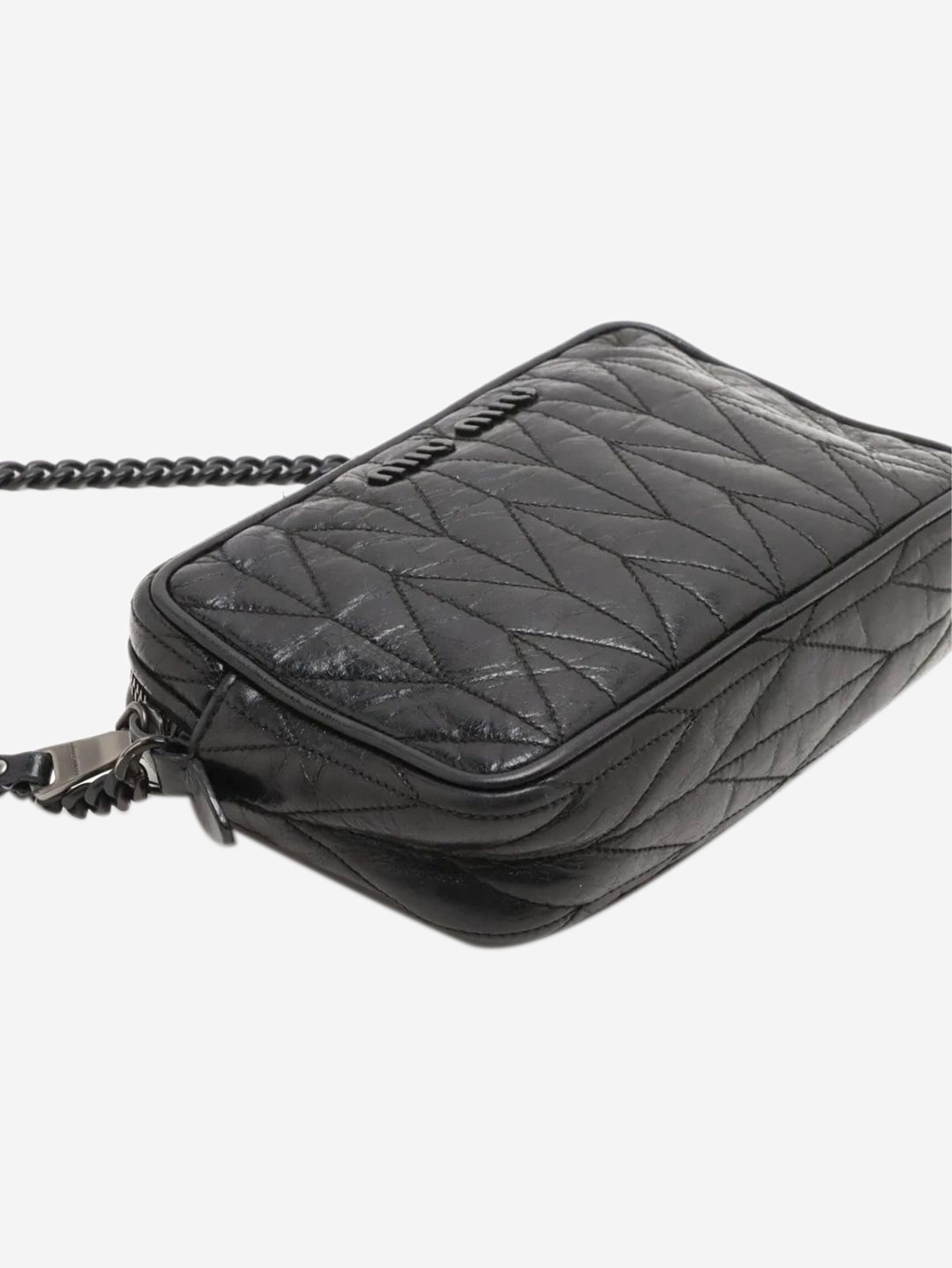 Miu Miu Black leather chain shoulder bag Size ONE SIZE - 3 Thumbnail