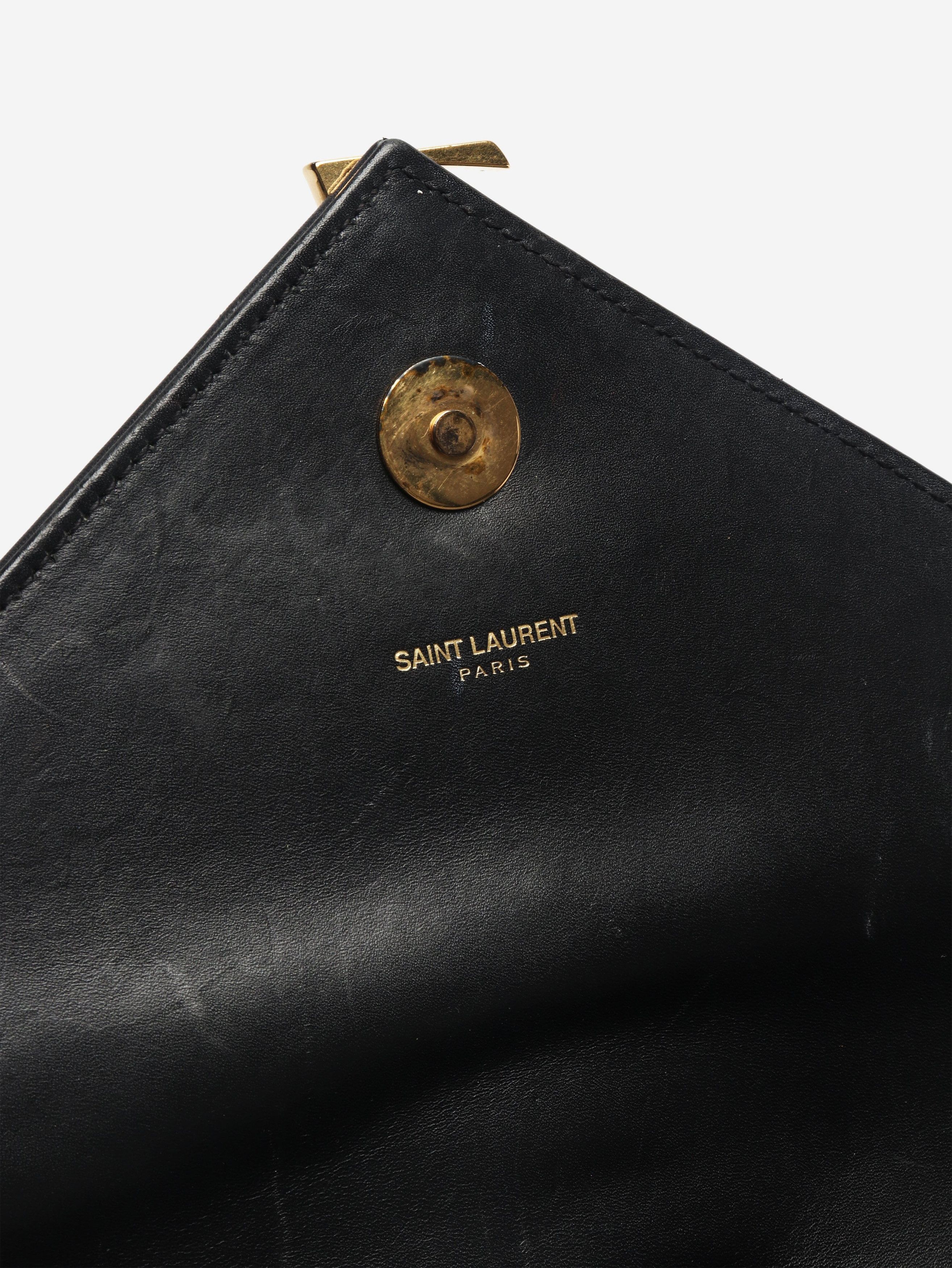Other Black leather chevron large envelope bag Size ONE SIZE - 6 Thumbnail