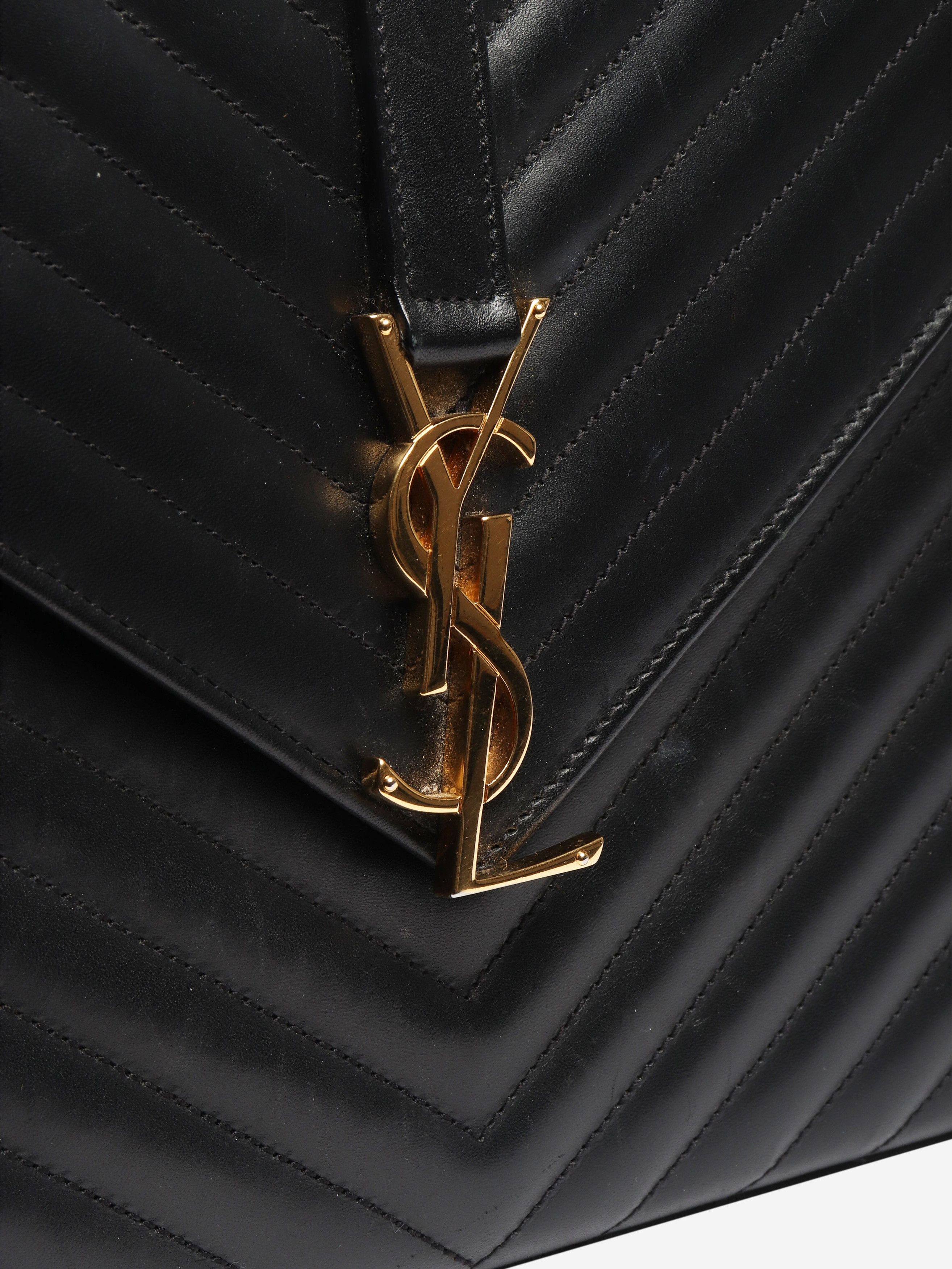 Other Black leather chevron large envelope bag Size ONE SIZE - 5 Thumbnail