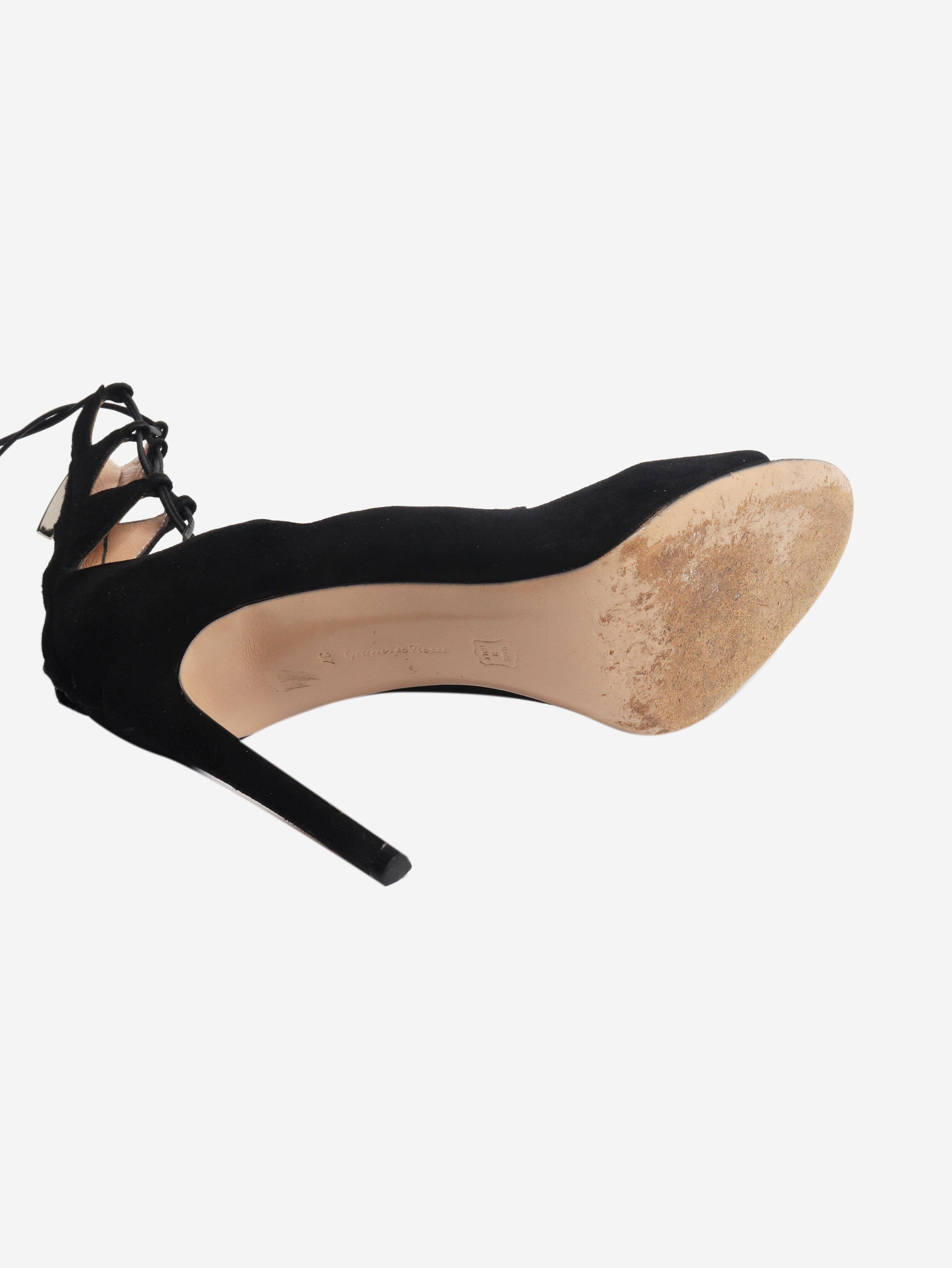 Gianvito Rossi Black lace up heels - EU 37 (UK 4) Size US 6 / IT 36 - 3 Thumbnail