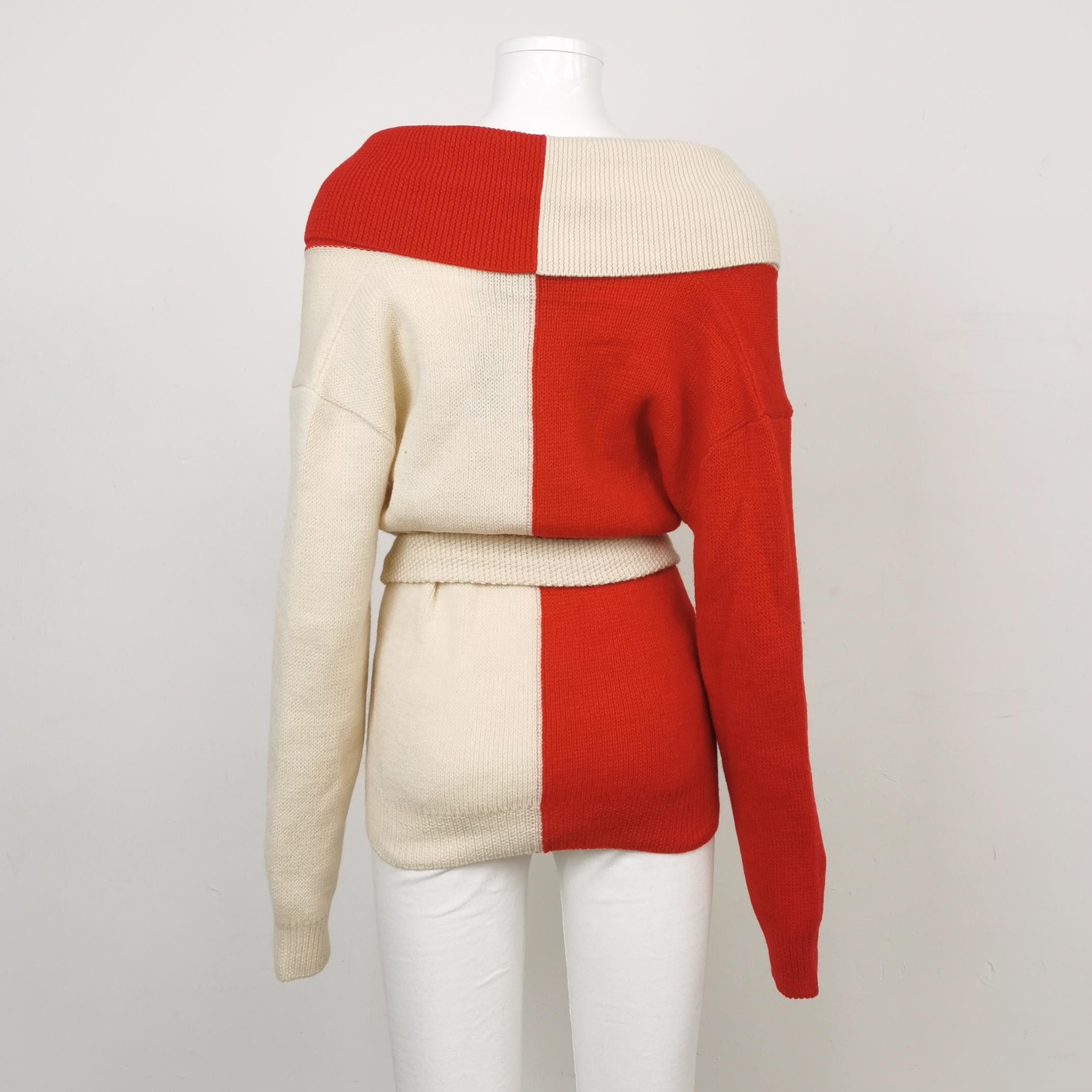 Gucci Gucci Two-Tone Belted Sweater Size S Size S / US 4 / IT 40 - 2 Thumbnail