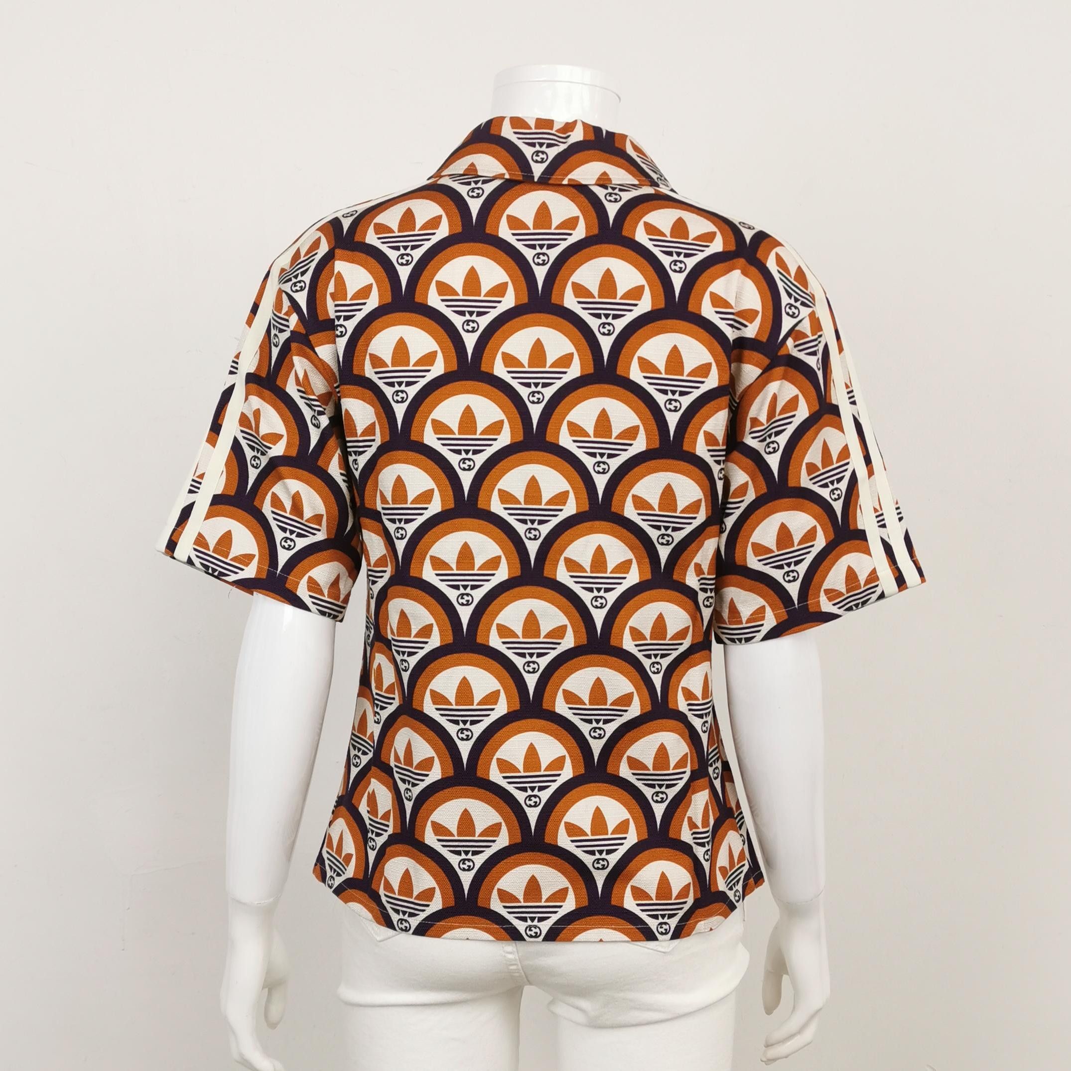 Gucci Gucci x Adidas Logo Print Button Up Shirt Size 38 Size XS / US 0-2 / IT 36-38 - 2 Thumbnail