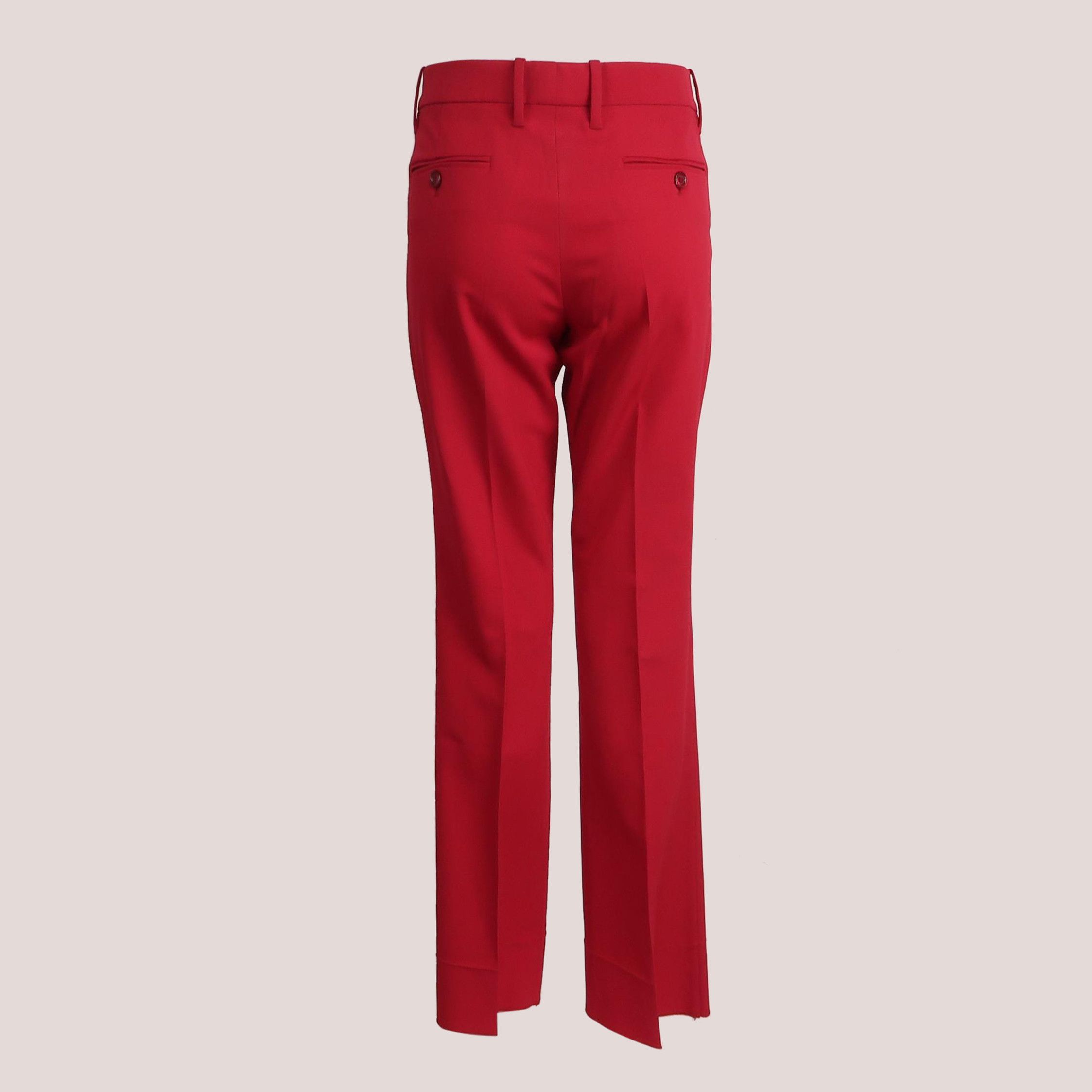 Gucci Gucci Red Wool Blend Pants Size 42 Size 28" / US 6 / IT 42 - 2 Thumbnail