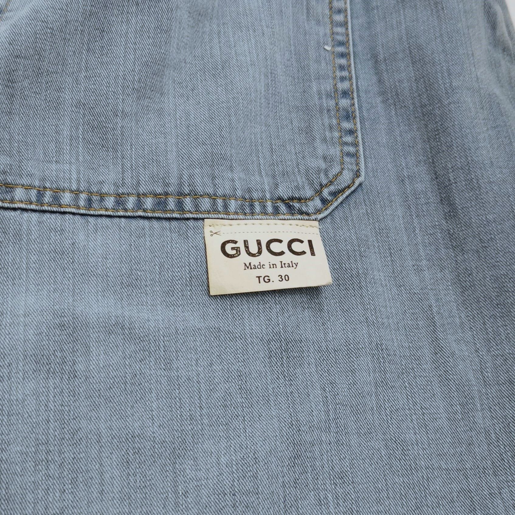 Gucci Gucci Denim Tie Waist Shorts Size 30 Size US 30 / EU 46 - 3 Thumbnail