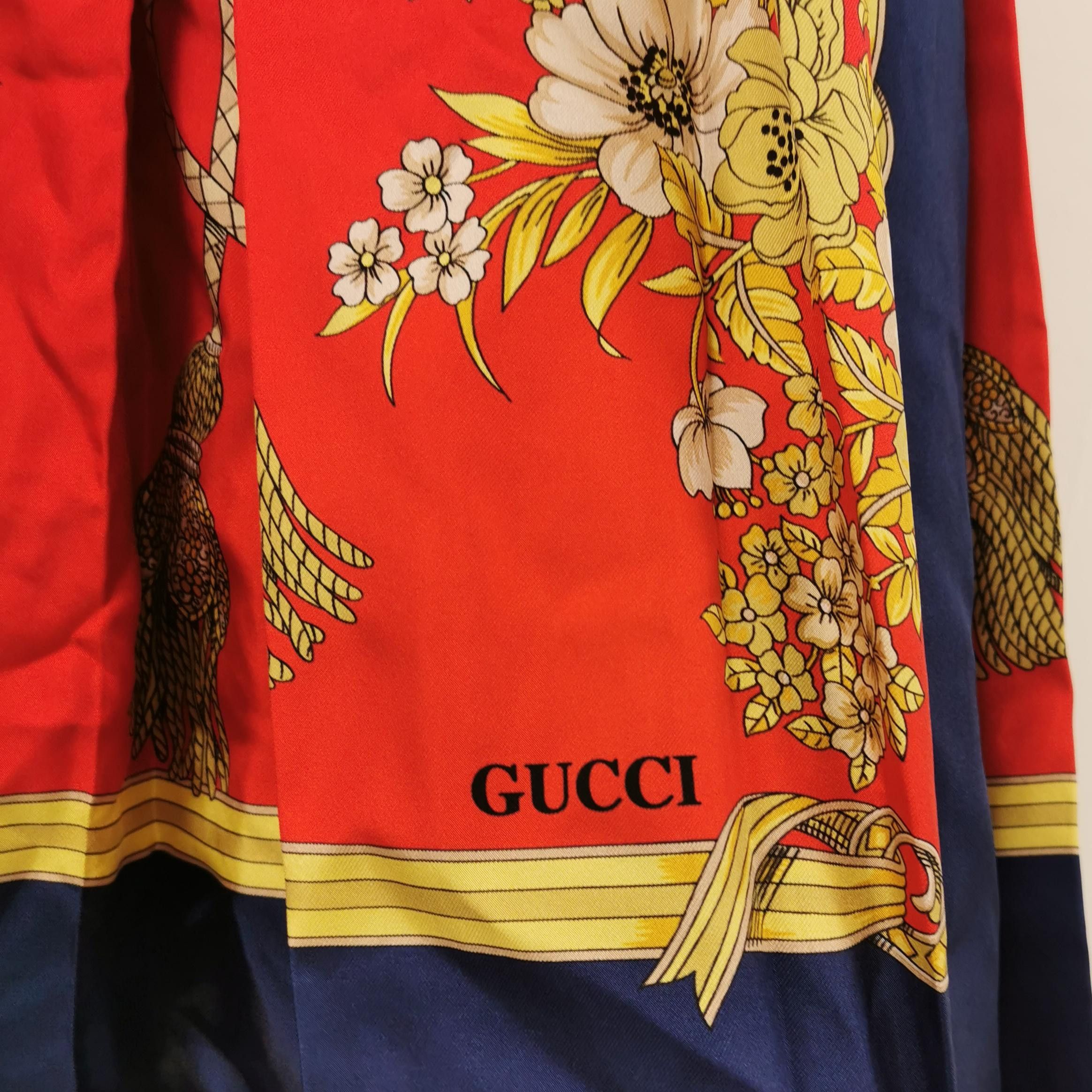 Gucci Gucci Floral Logo Silk Midi Skirt Size 38 Size 26" / US 2 / IT 38 - 3 Thumbnail