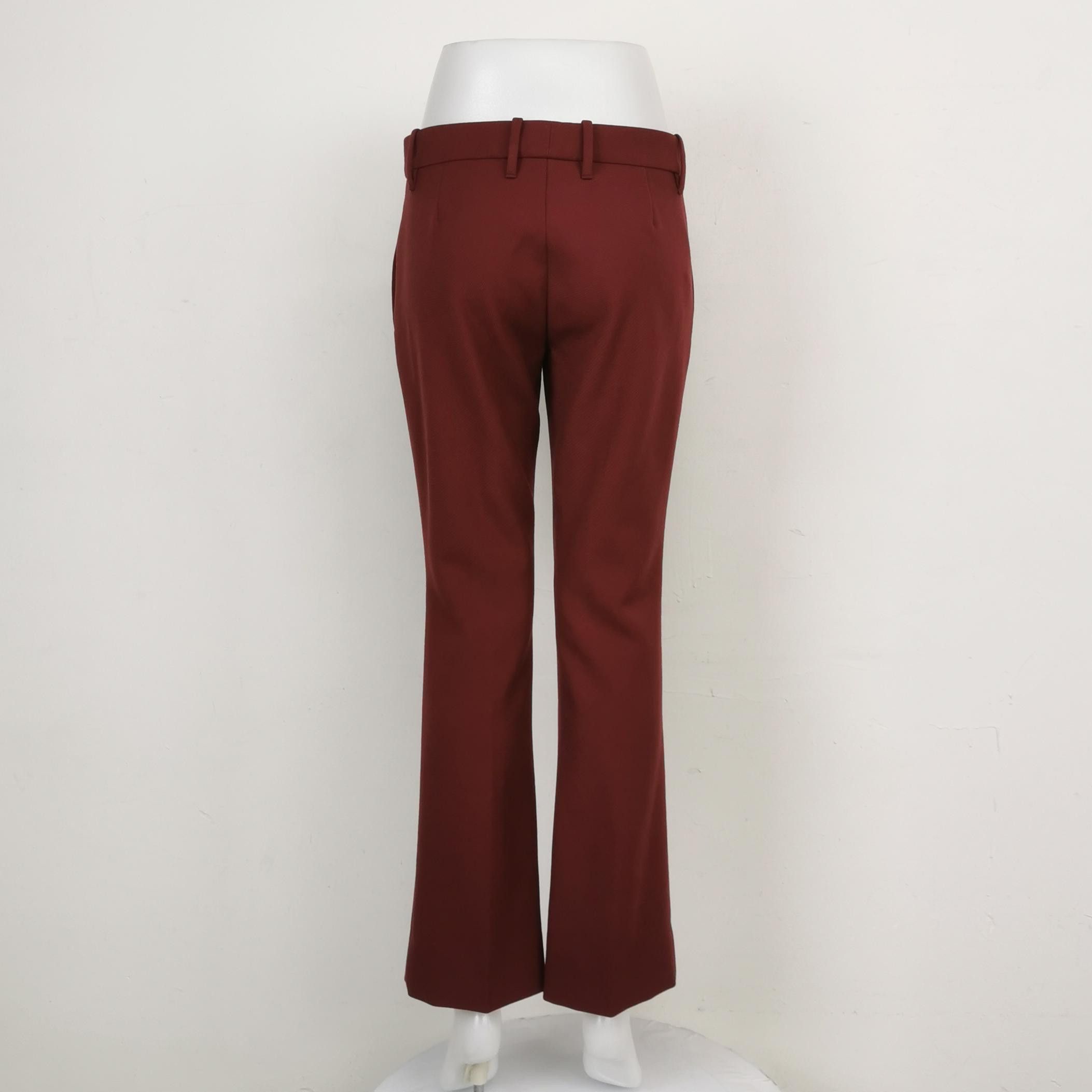 Gucci Gucci Burgundy Wool Pants Size IT 38 Size 26" / US 2 / IT 38 - 2 Thumbnail