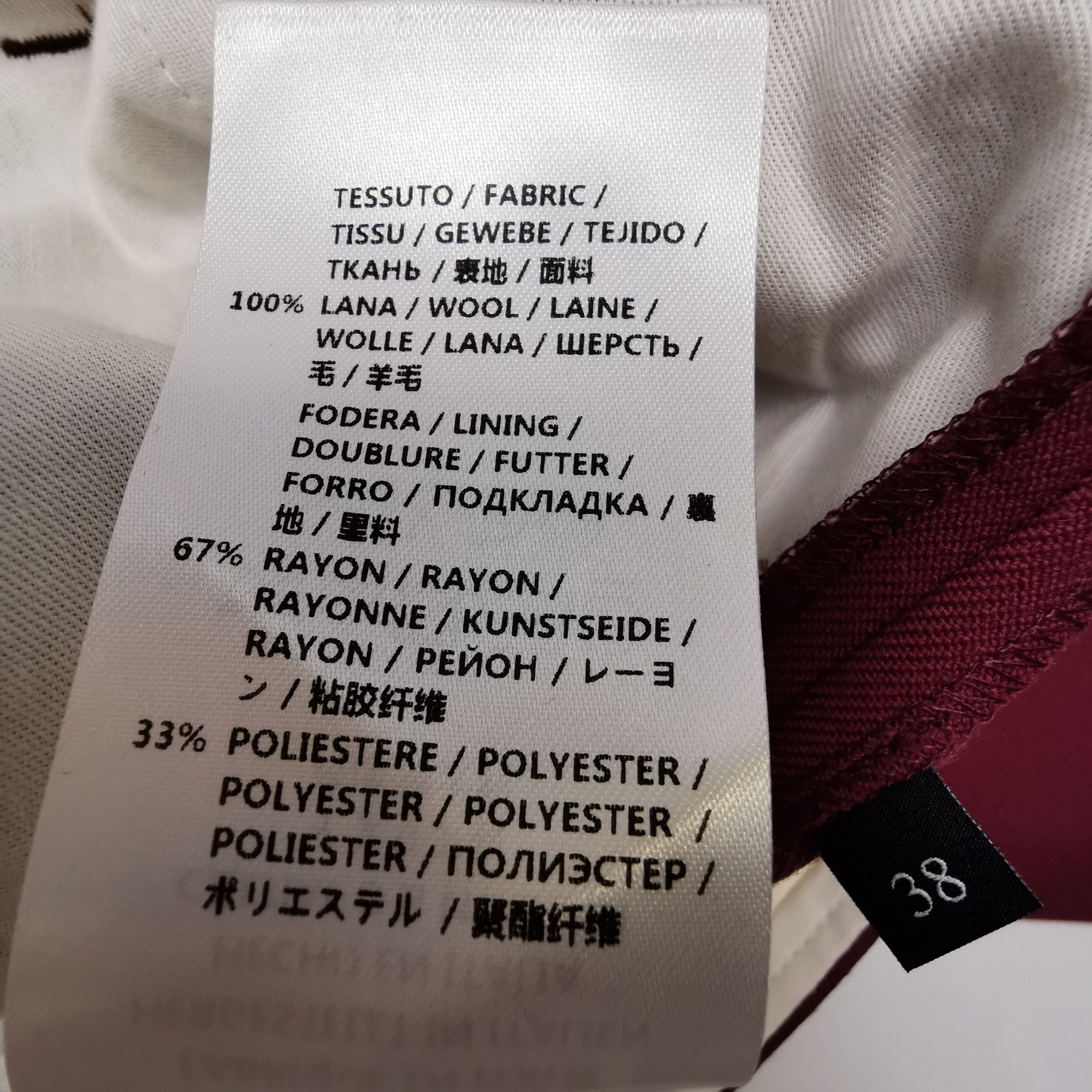 Gucci Gucci Burgundy Wool Pants Size IT 38 Size 26" / US 2 / IT 38 - 8 Thumbnail