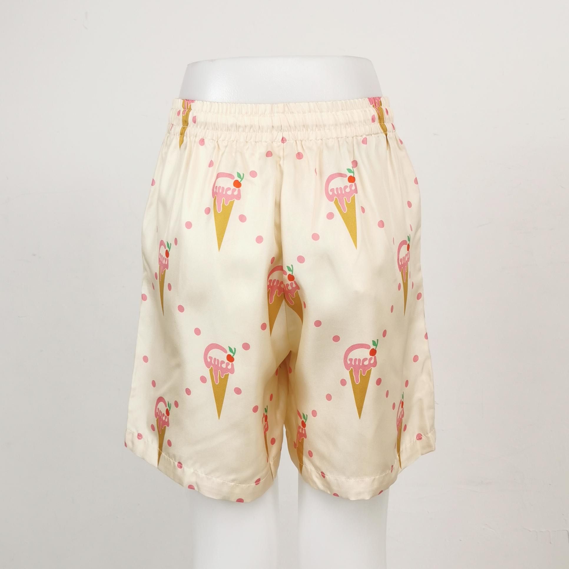 Gucci Gucci Ice Cream Print Silk Shorts Size S Size US 30 / EU 46 - 2 Thumbnail
