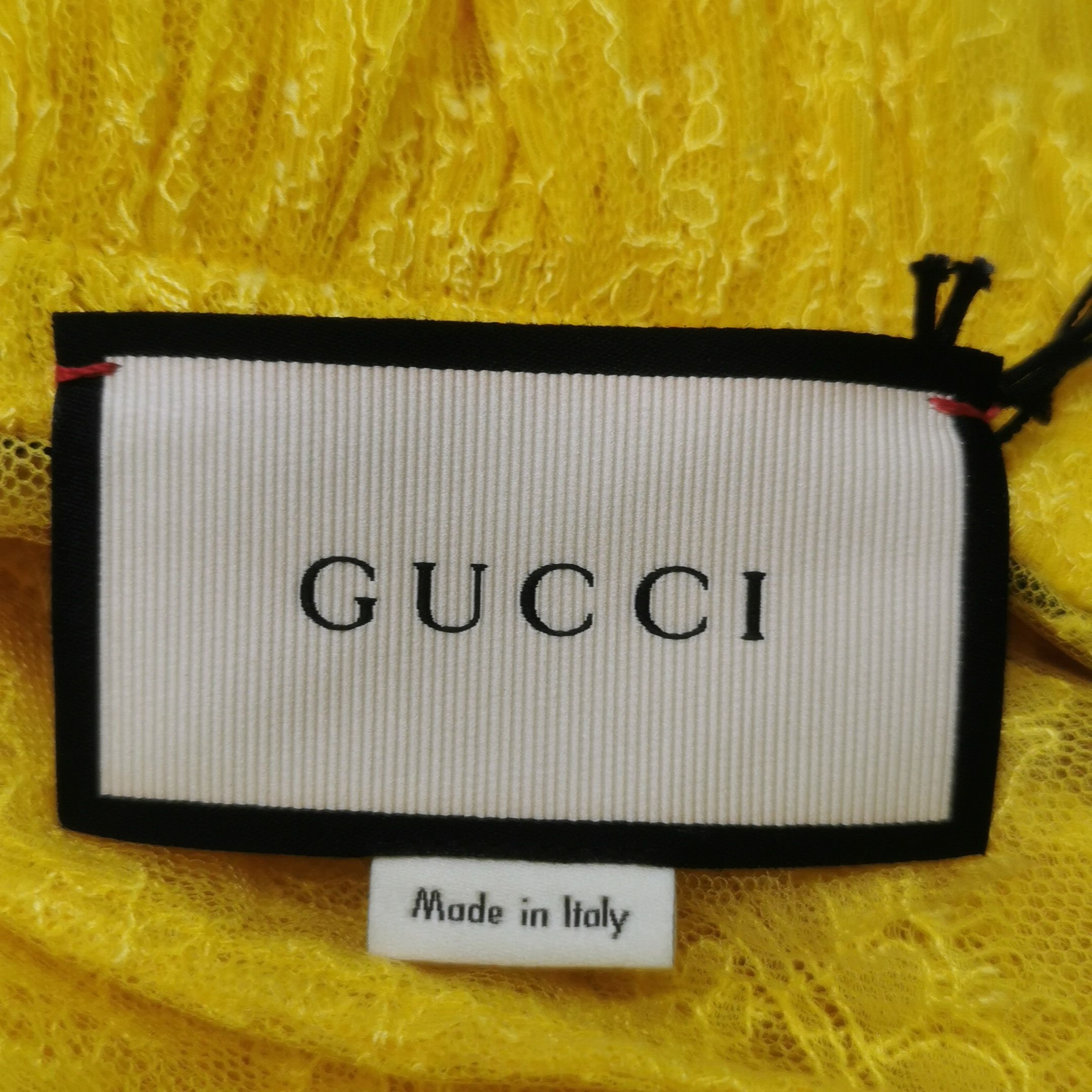 Gucci Gucci Yellow Lace Ruffle Blouse IT 42 Size M / US 6-8 / IT 42-44 - 6 Thumbnail
