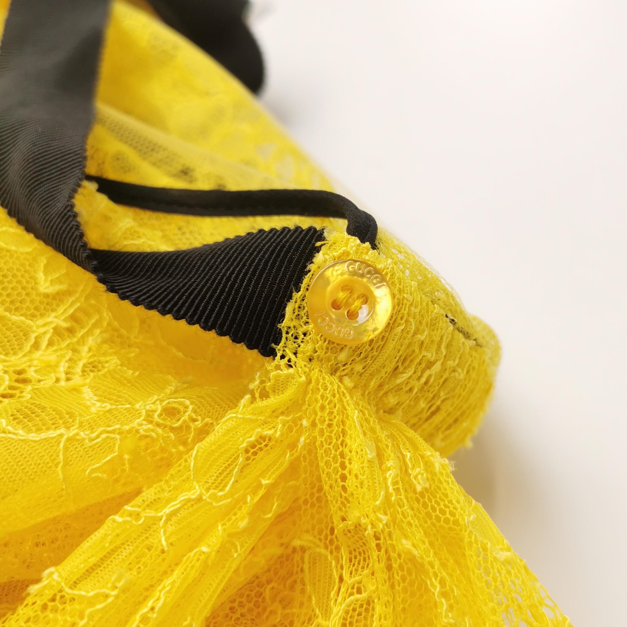 Gucci Gucci Yellow Lace Ruffle Blouse IT 42 Size M / US 6-8 / IT 42-44 - 3 Thumbnail