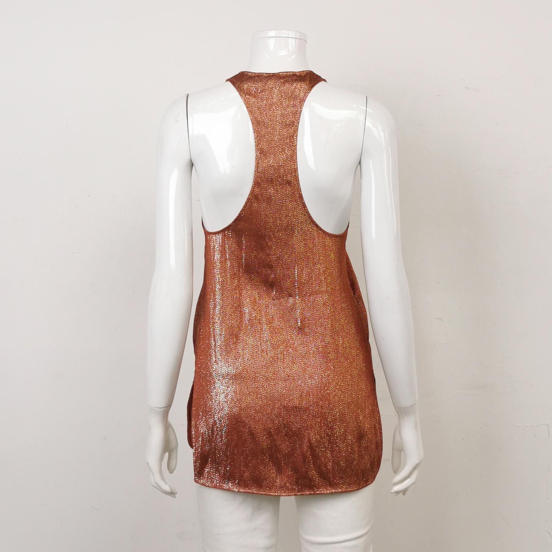 Gucci Gucci Metallic Shimmer Tank Top Size 38 Size XS / US 0-2 / IT 36-38 - 2 Thumbnail