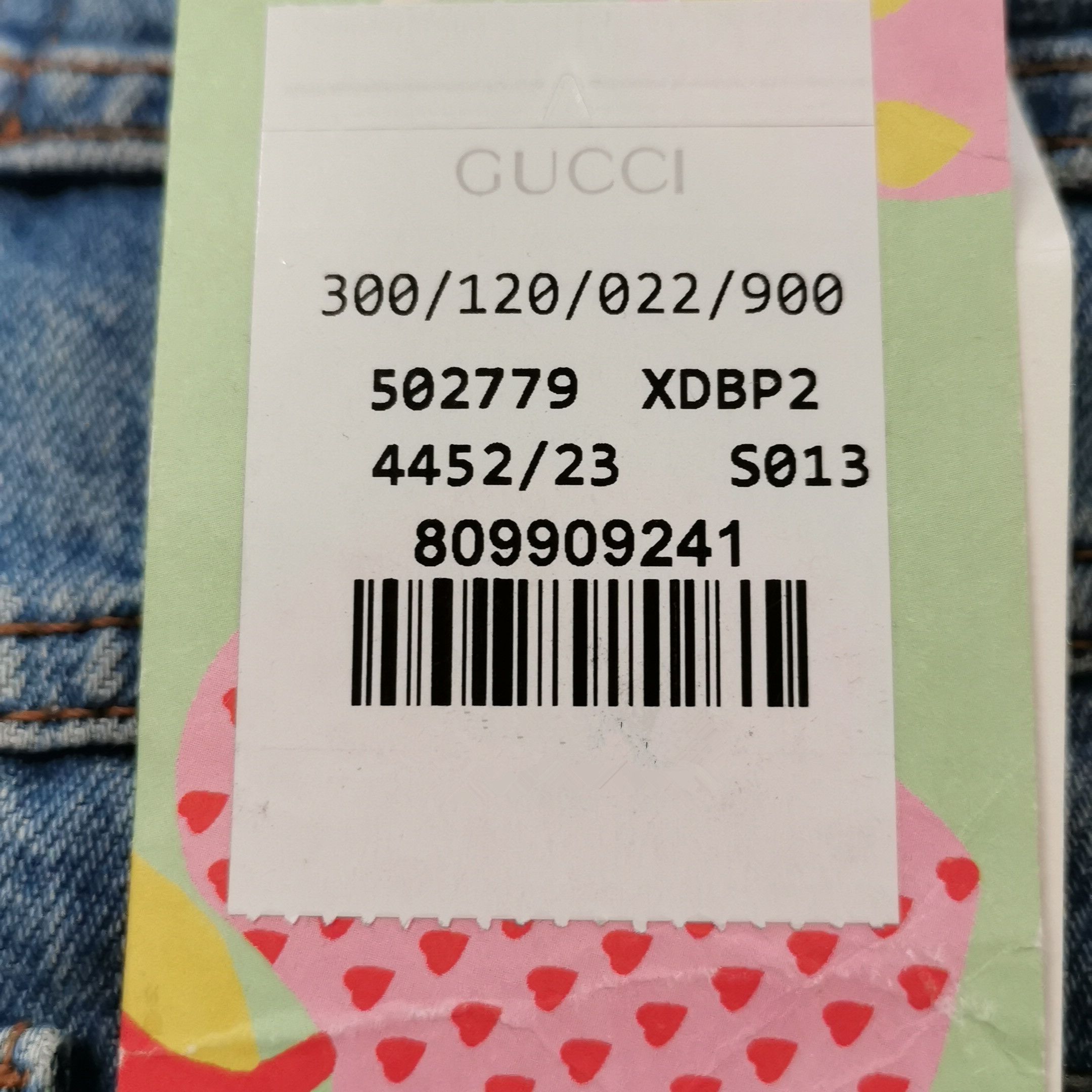 Gucci Gucci Heart Apple Denim Shorts Size 23 Size 23" - 11 Thumbnail