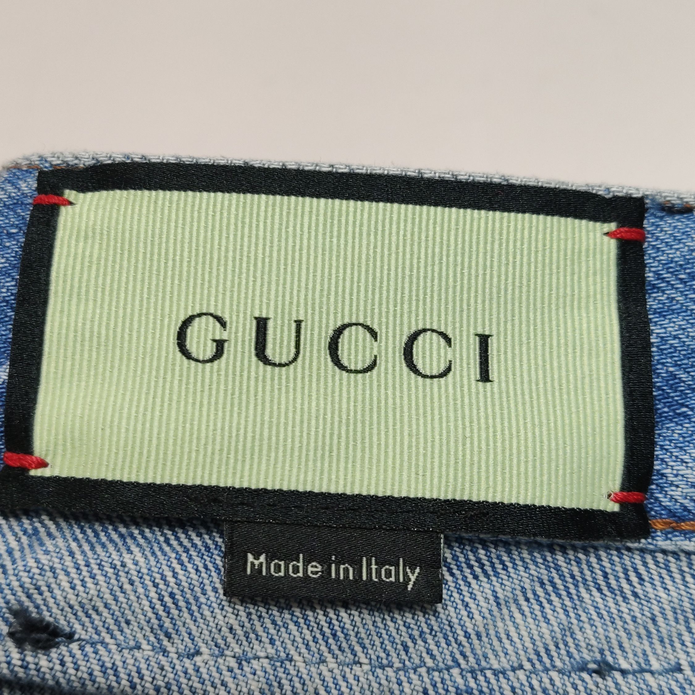 Gucci Gucci Heart Apple Denim Shorts Size 23 Size 23" - 6 Thumbnail