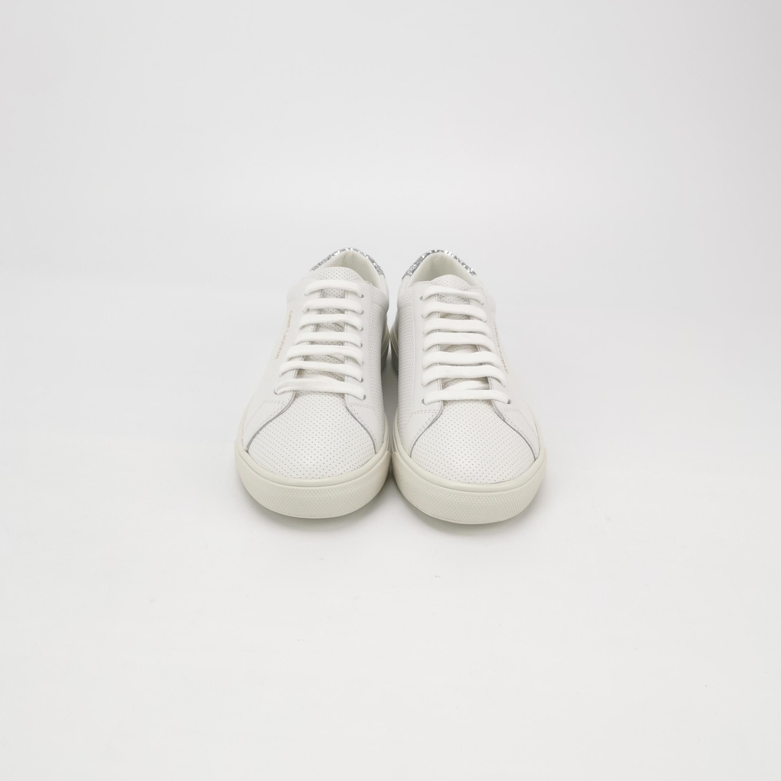Saint Laurent Paris Saint Laurent Perforated Leather Sneakers Size 35.5 Size US 5.5 / IT 35.5 - 3 Thumbnail