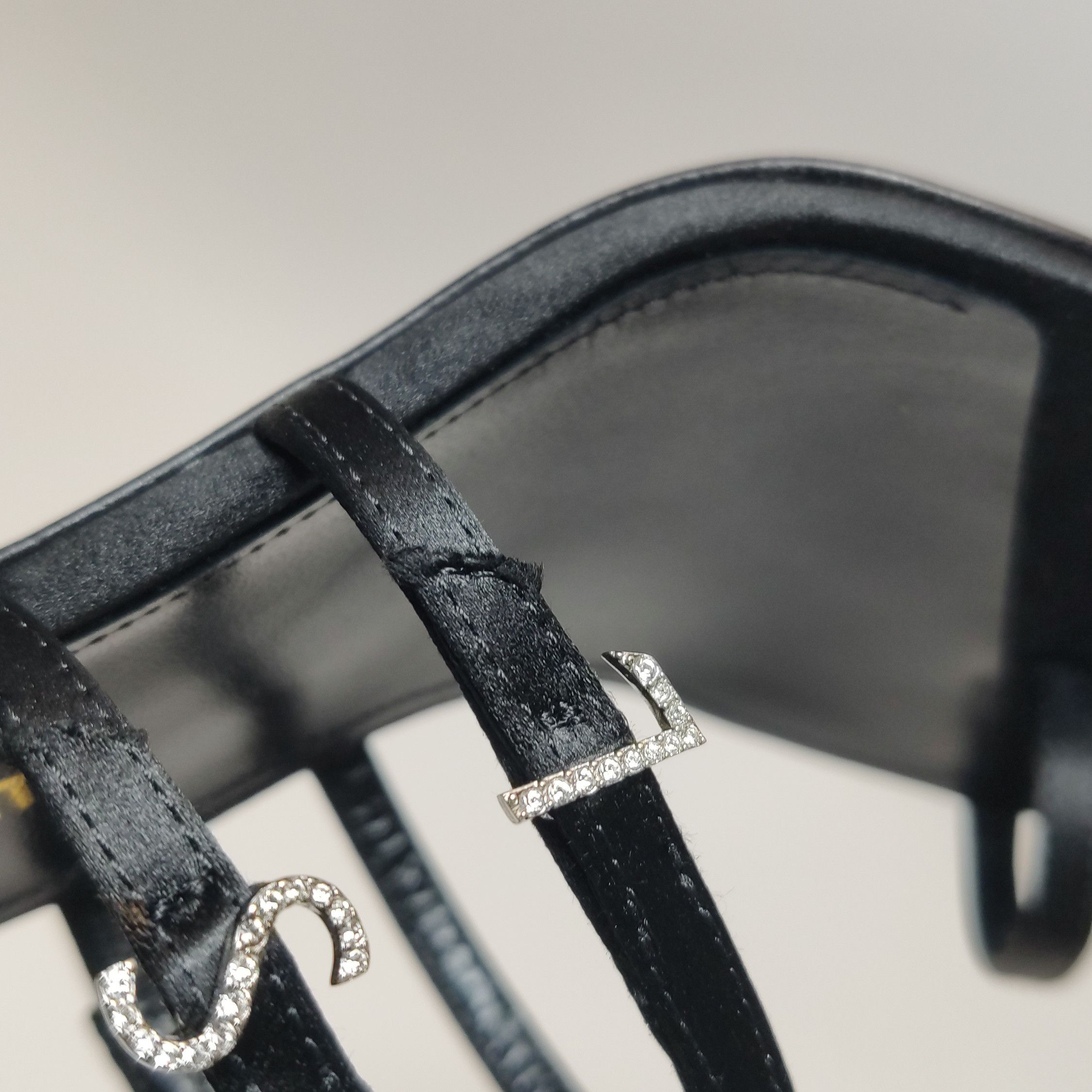Saint Laurent Paris Saint Laurent Rhinestone Logo Satin Sandals Size 35 Size US 5 / IT 35 - 8 Thumbnail