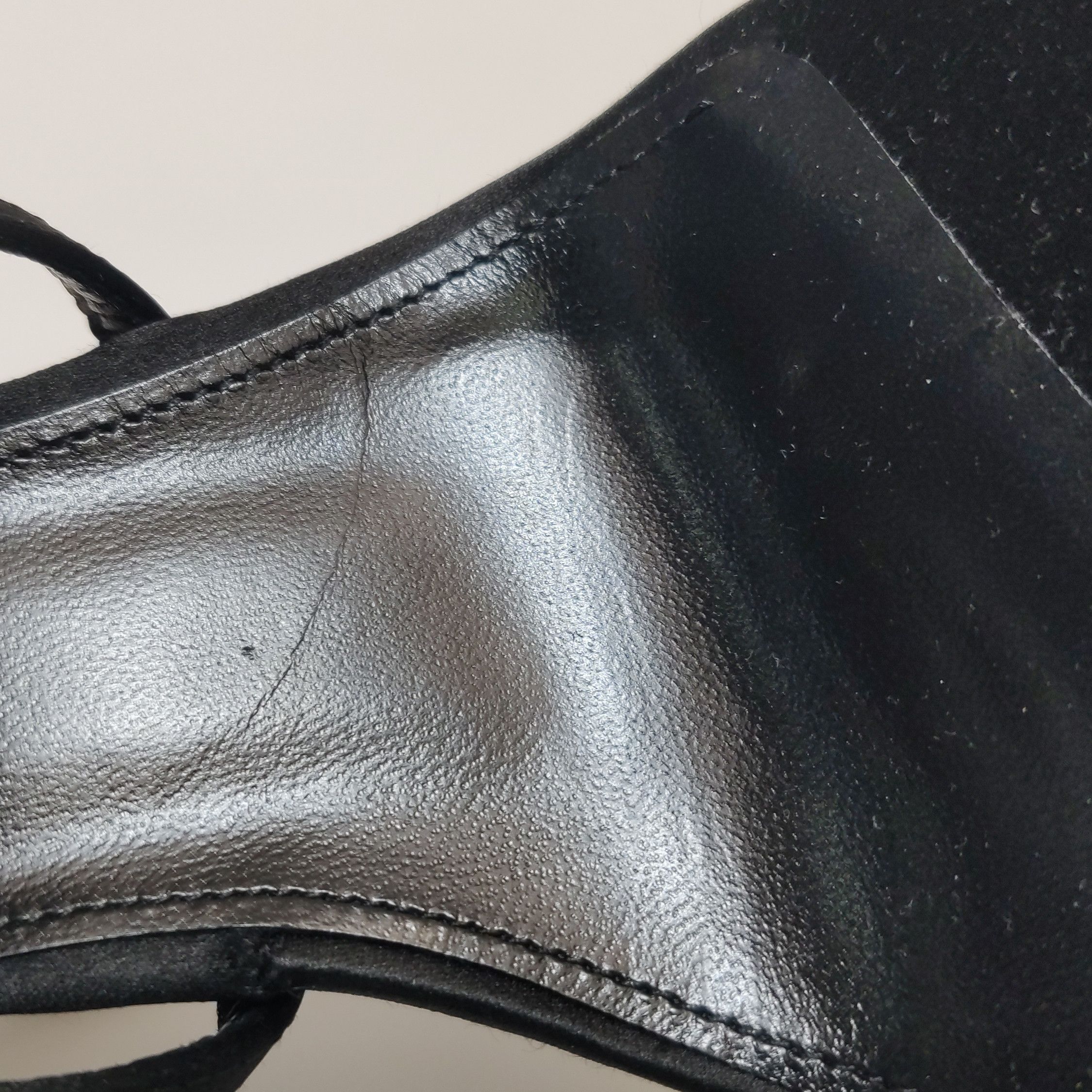 Saint Laurent Paris Saint Laurent Rhinestone Logo Satin Heels Size 35 Size US 5 / IT 35 - 9 Thumbnail