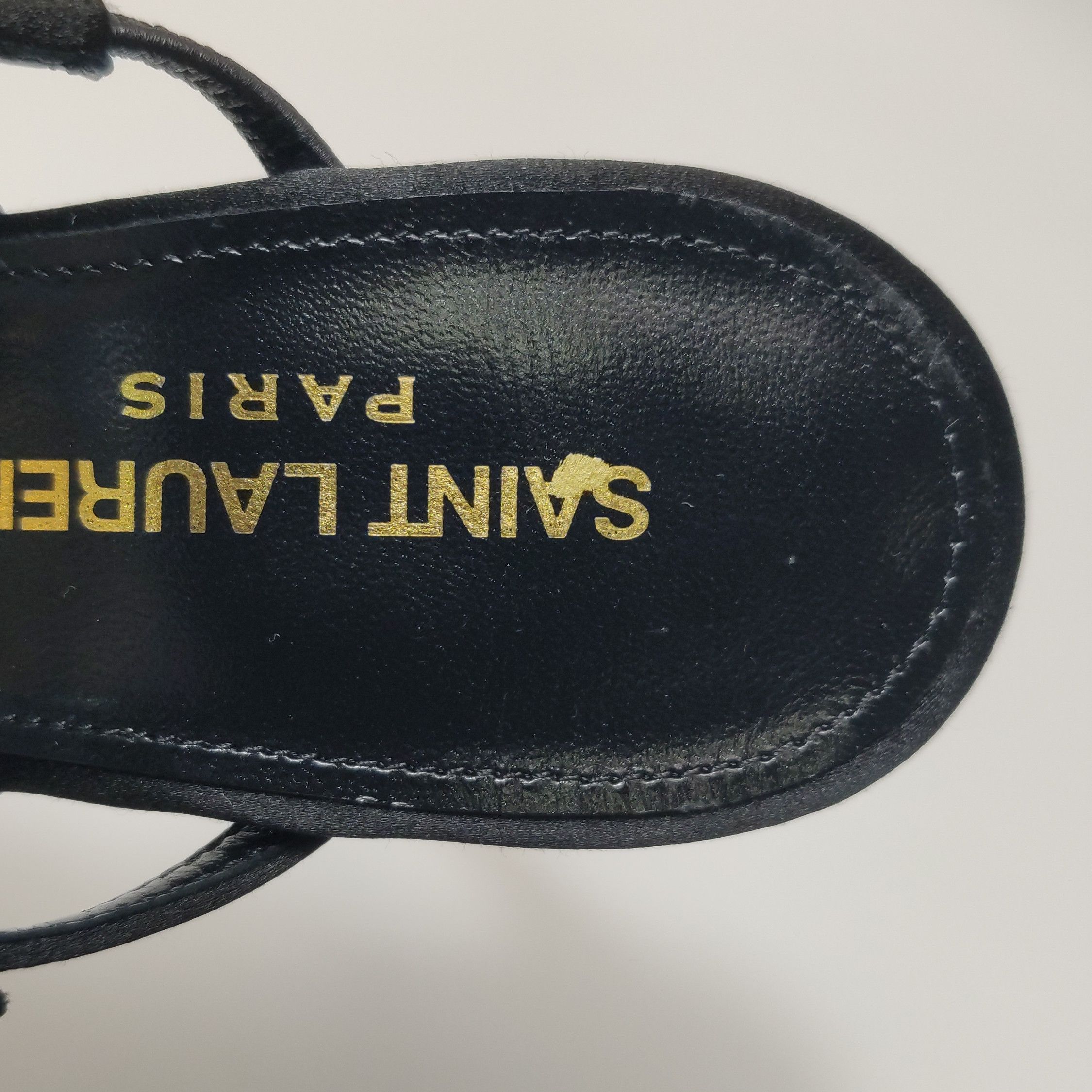 Saint Laurent Paris Saint Laurent Rhinestone Logo Satin Heels Size 35 Size US 5 / IT 35 - 10 Thumbnail