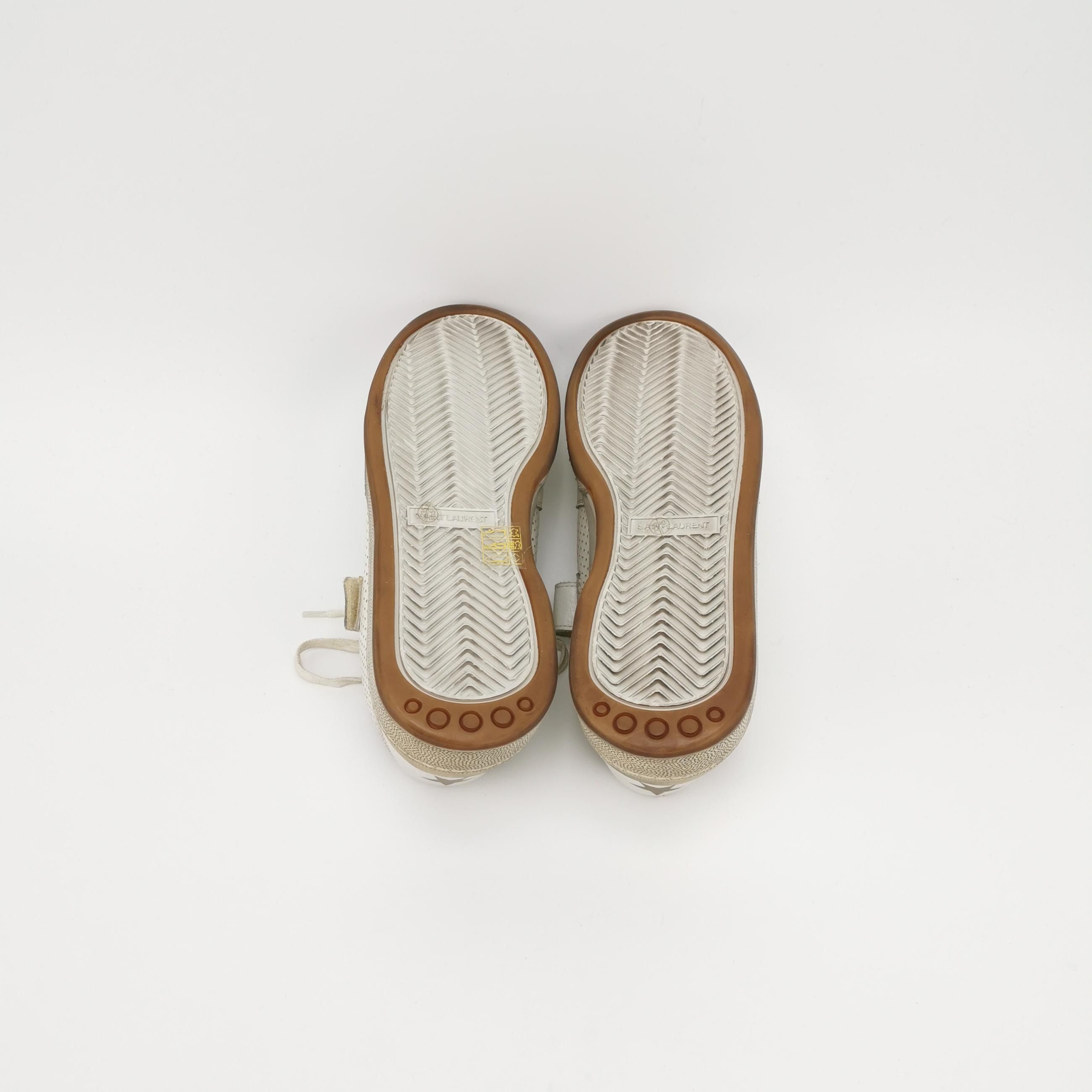 Saint Laurent Paris Saint Laurent Logo Strap Low-Top Sneakers White 37 Size US 7 / IT 37 - 5 Thumbnail