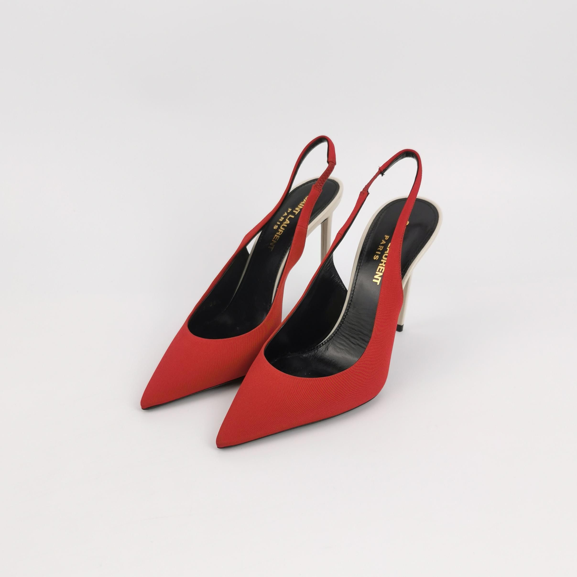 Saint Laurent Paris Saint Laurent Zoe Slingback Pumps Size 36.5 Size US 6.5 / IT 36.5 - 2 Thumbnail