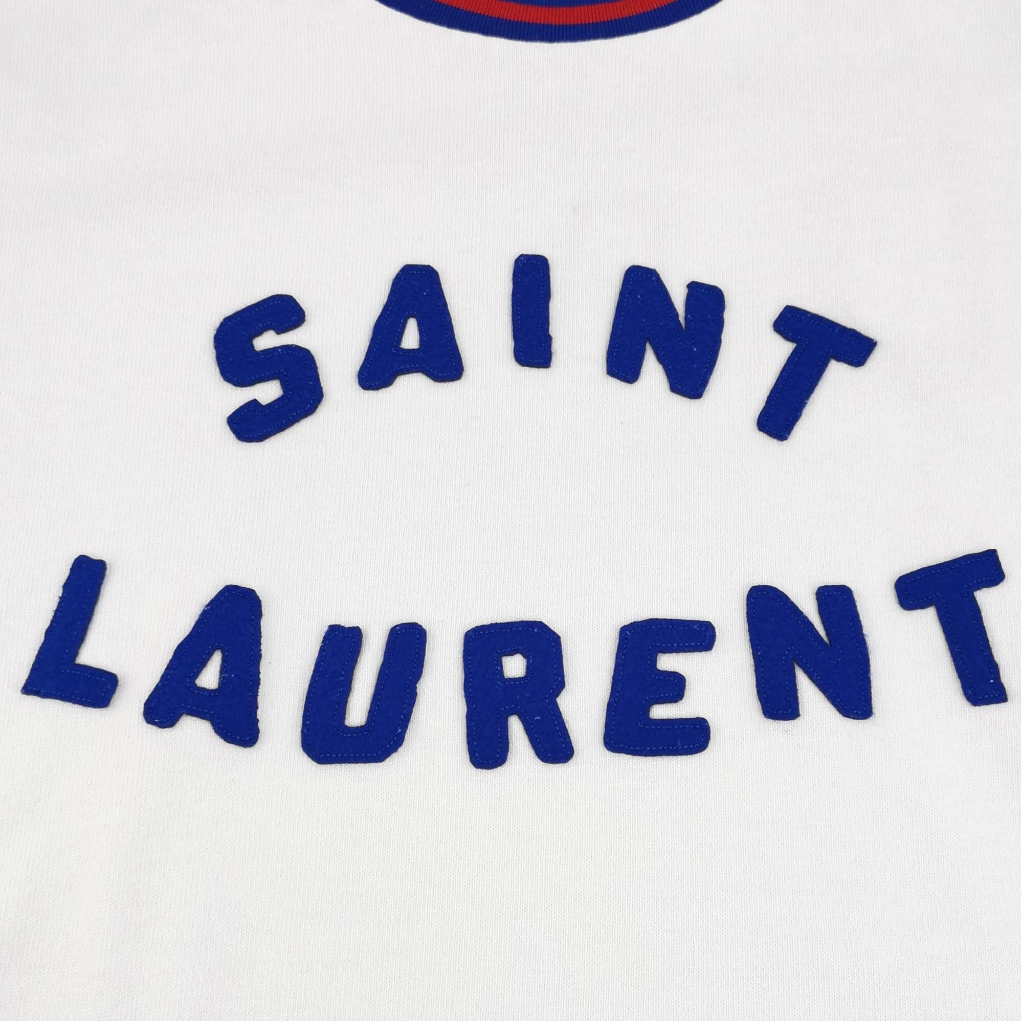 Saint Laurent Paris Saint Laurent Flocked Logo Knit Top Size S Size US S / EU 44-46 / 1 - 3 Thumbnail
