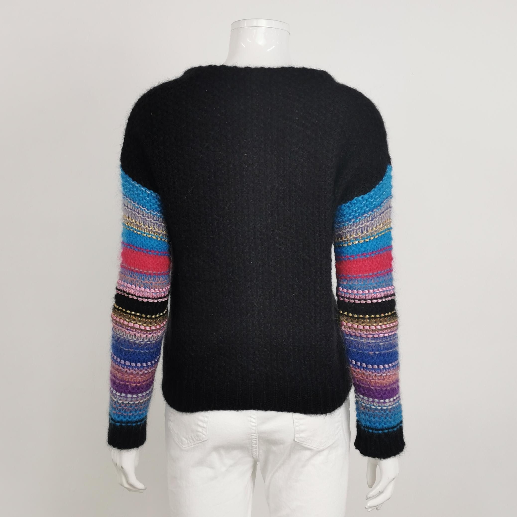 Saint Laurent Paris Saint Laurent Striped Mohair Cardigan Size XS Size XS / US 0-2 / IT 36-38 - 2 Thumbnail