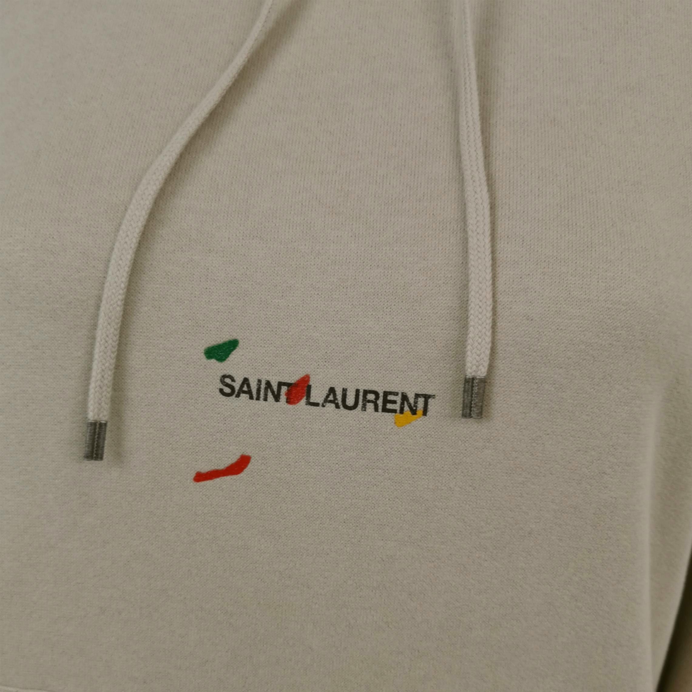 Saint Laurent Paris Saint Laurent Multi-Color Logo Hoodie Size S Size S / US 4 / IT 40 - 3 Thumbnail