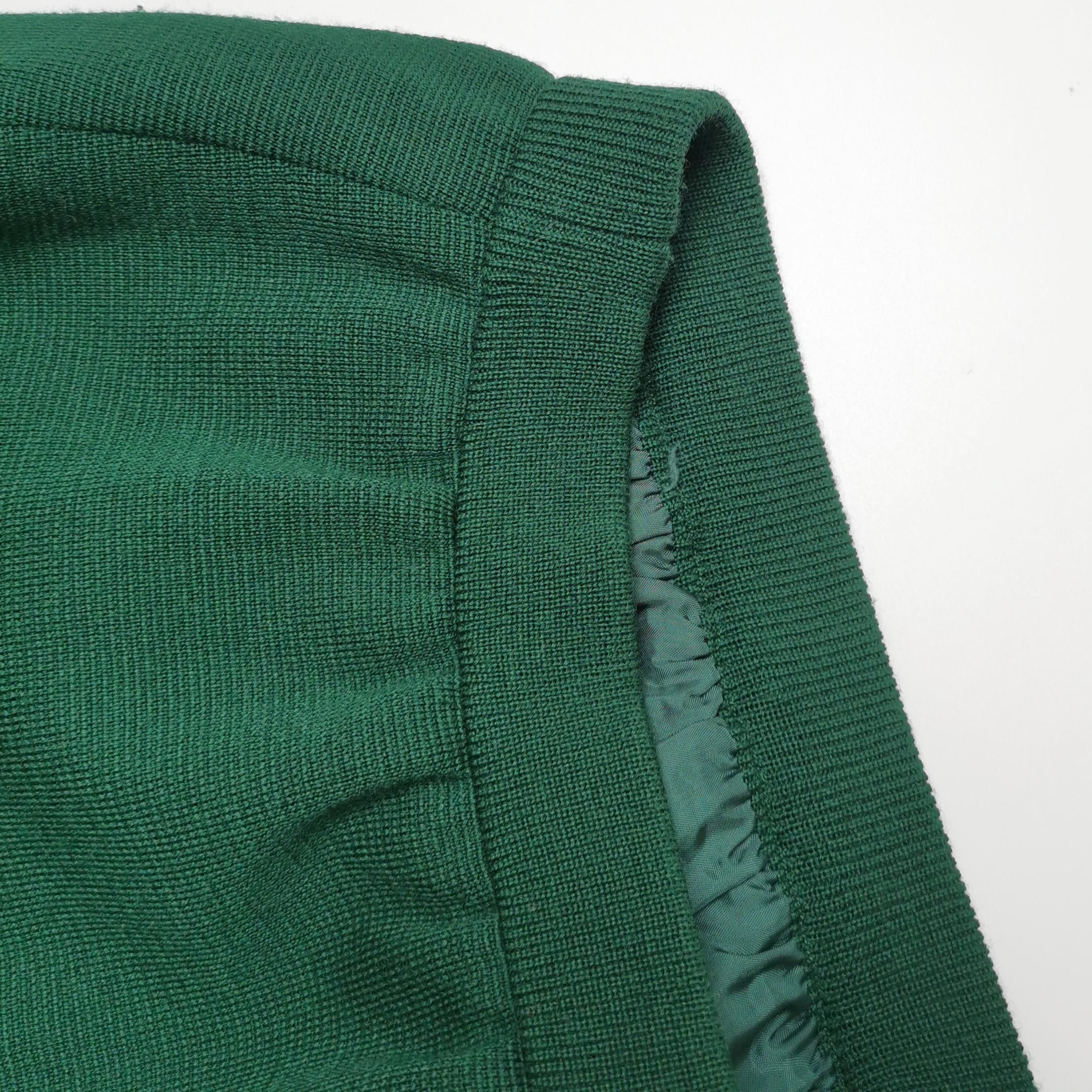 Yves Saint Laurent Yves Saint Laurent Green Wool Midi Skirt IT 40 Size 27" / US 4 / IT 40 - 4 Thumbnail