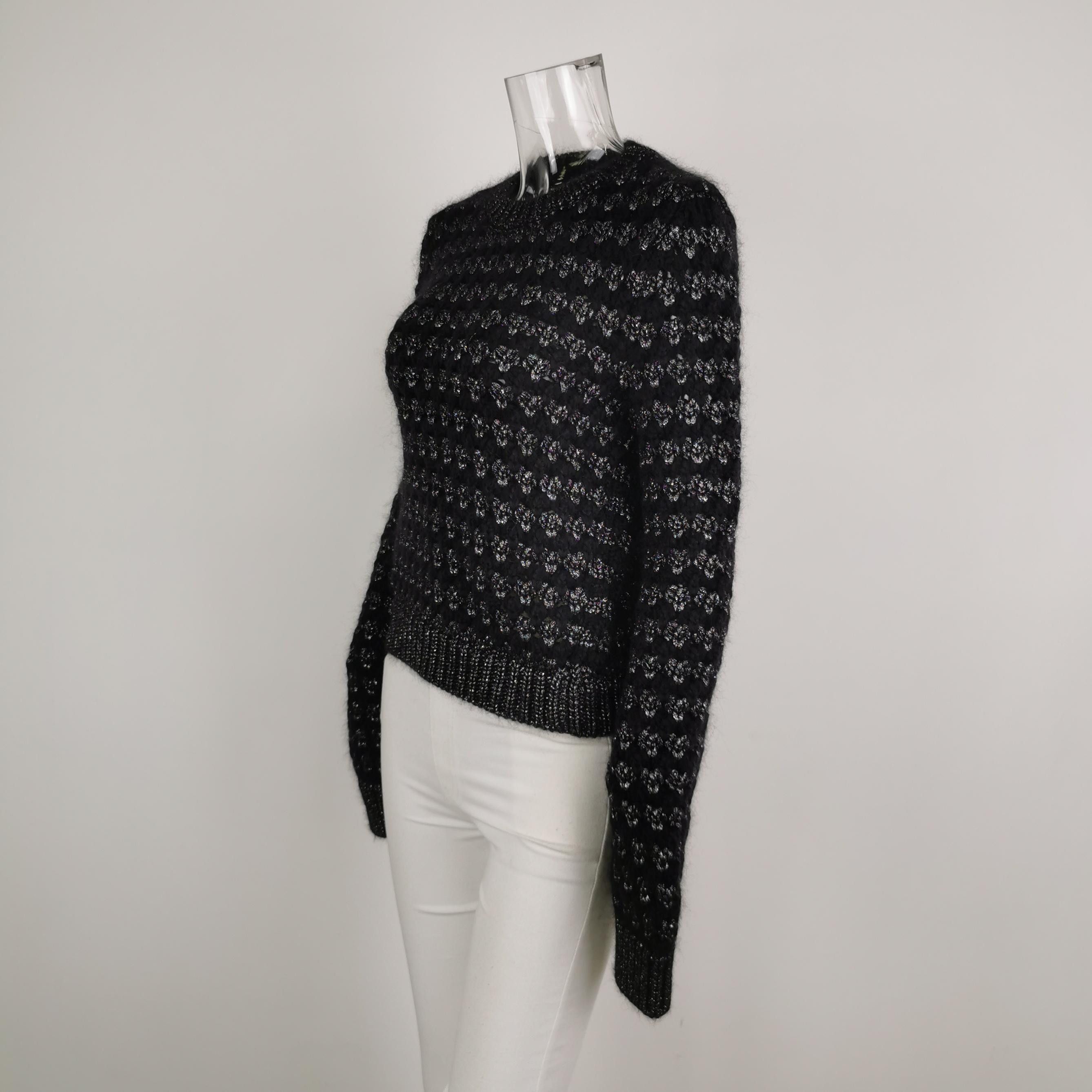 Saint Laurent Paris Saint Laurent Metallic Mohair Blend Sweater Size XS Size XS / US 0-2 / IT 36-38 - 2 Thumbnail