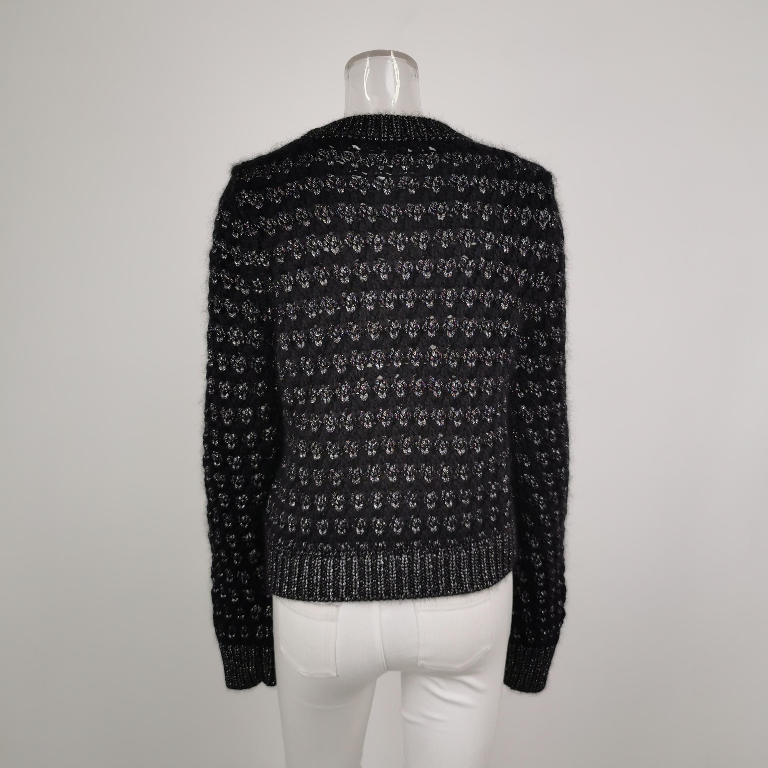 Saint Laurent Paris Saint Laurent Metallic Mohair Blend Sweater Size XS Size XS / US 0-2 / IT 36-38 - 3 Thumbnail