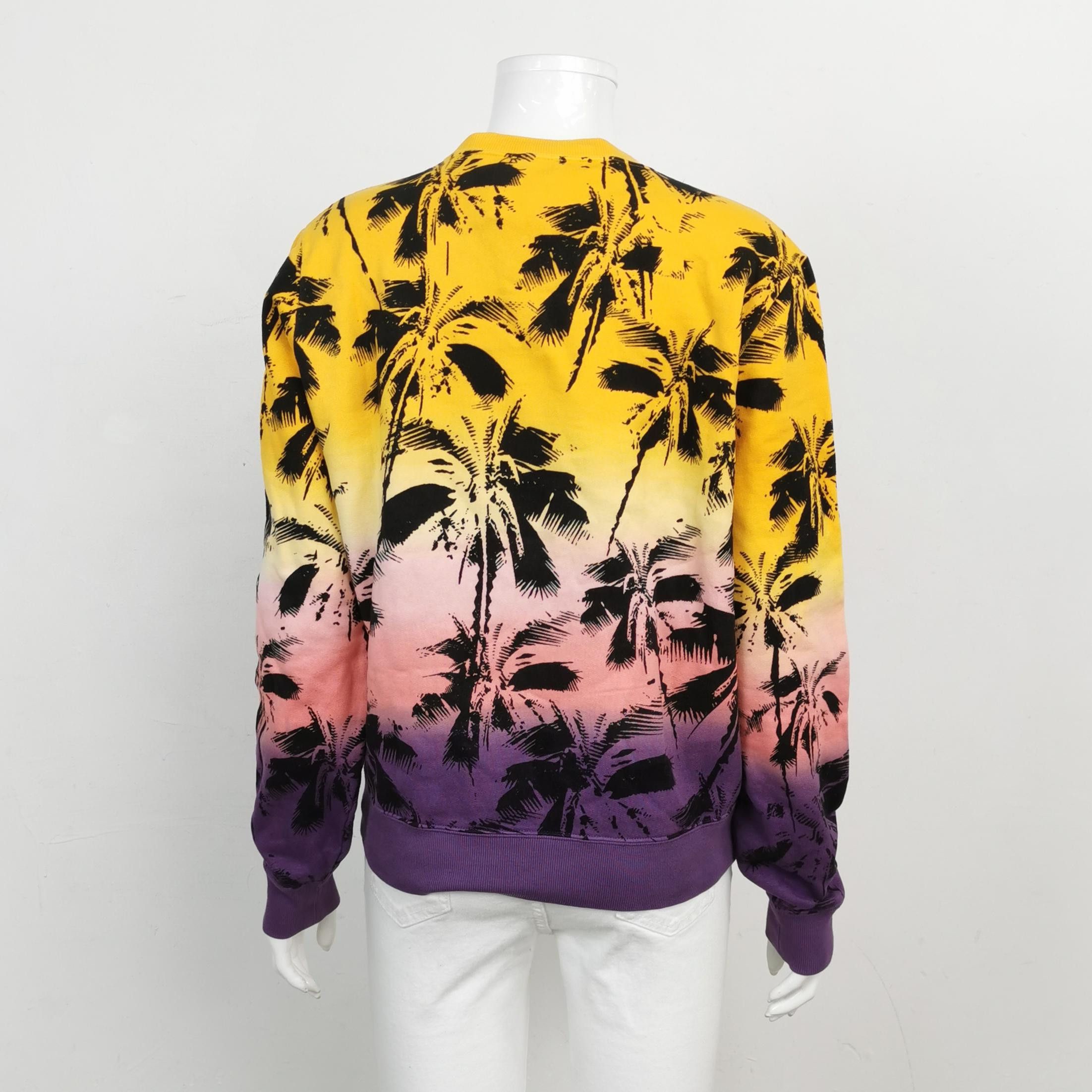 Saint Laurent Paris Saint Laurent Palm Tree Gradient Sweatshirt Size S Size US S / EU 44-46 / 1 - 2 Thumbnail