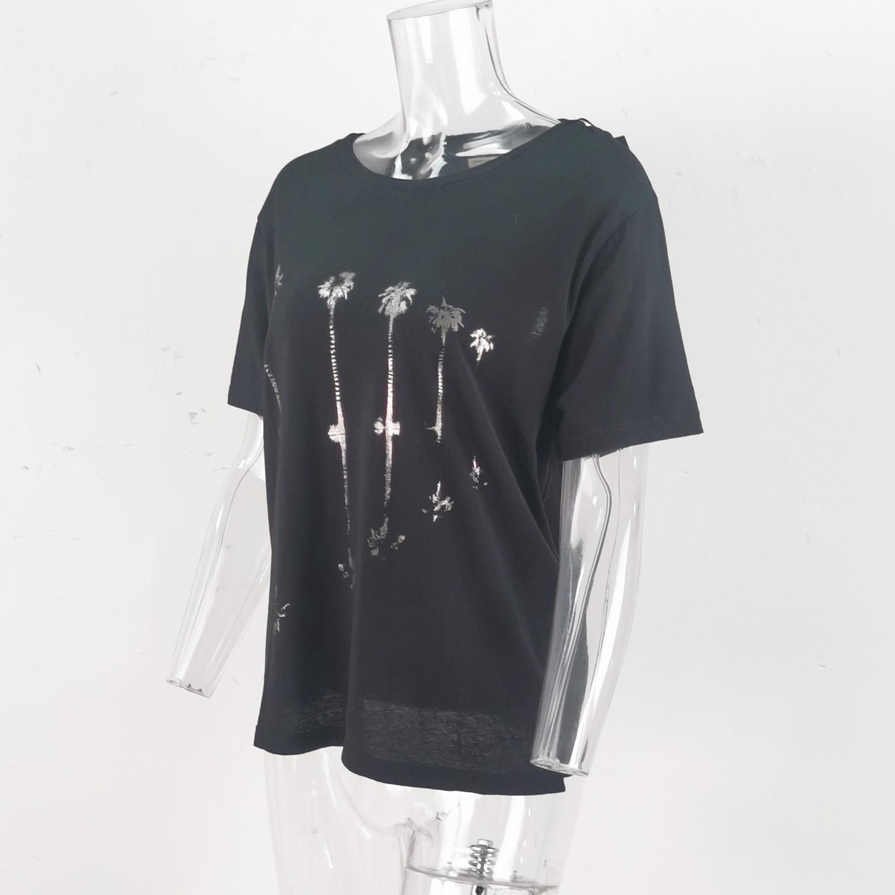 Saint Laurent Paris Saint Laurent Palm Tree Print T-Shirt Size M Size US M / EU 48-50 / 2 - 2 Thumbnail