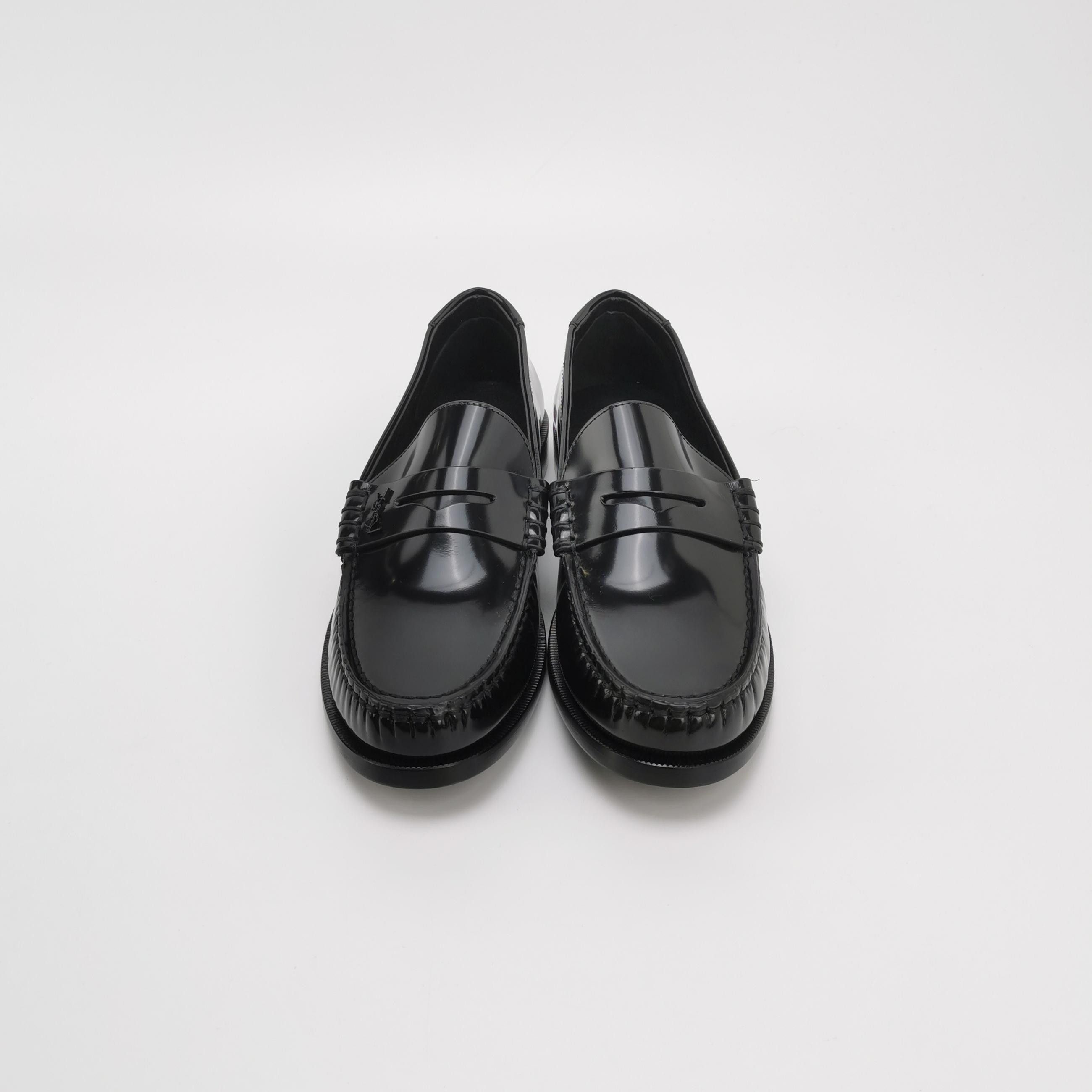 Saint Laurent Paris Saint Laurent Logo Leather Loafers Size 38 Size US 8 / IT 38 - 3 Thumbnail