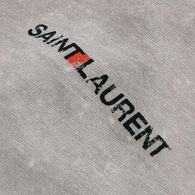 Saint Laurent Paris Saint Laurent Logo Cotton T-Shirt Size S Size US S / EU 44-46 / 1 - 4 Thumbnail