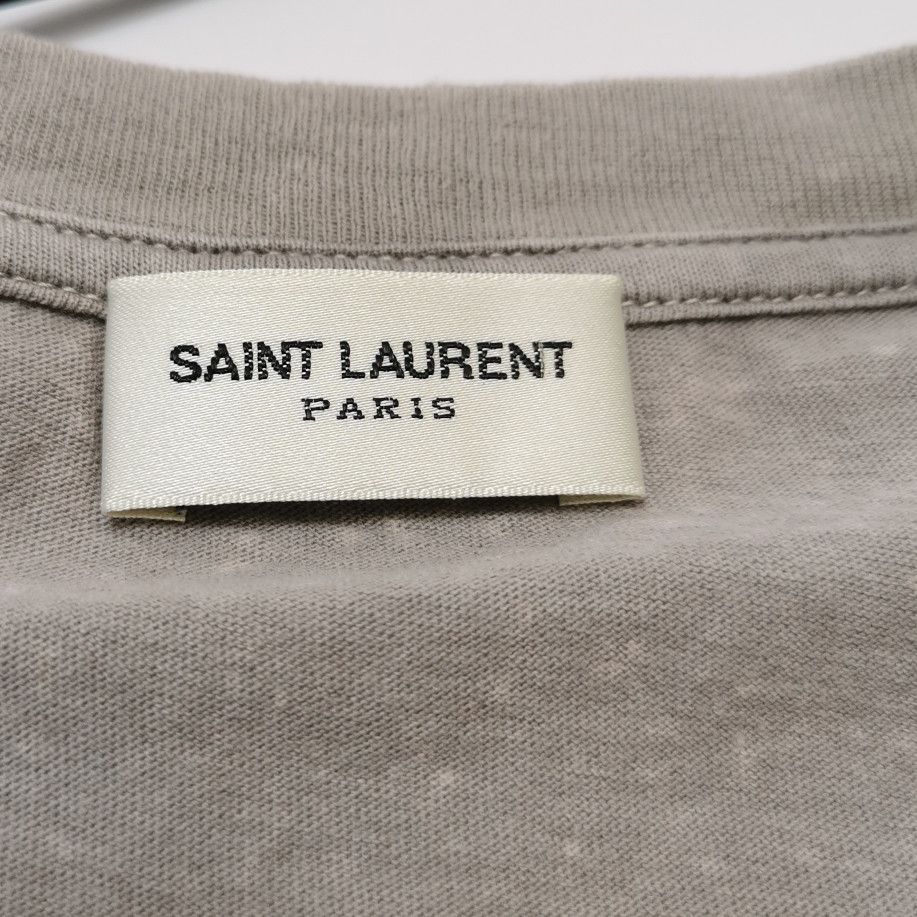 Saint Laurent Paris Saint Laurent Logo Cotton T-Shirt Size S Size US S / EU 44-46 / 1 - 7 Thumbnail