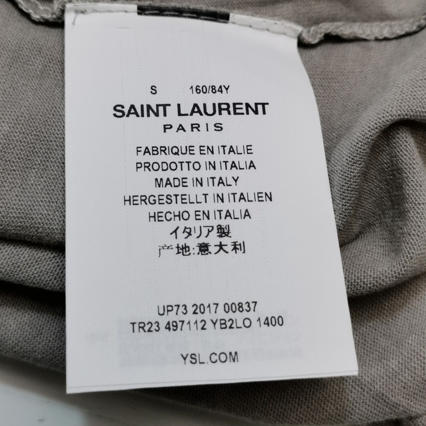 Saint Laurent Paris Saint Laurent Logo Cotton T-Shirt Size S Size US S / EU 44-46 / 1 - 8 Thumbnail