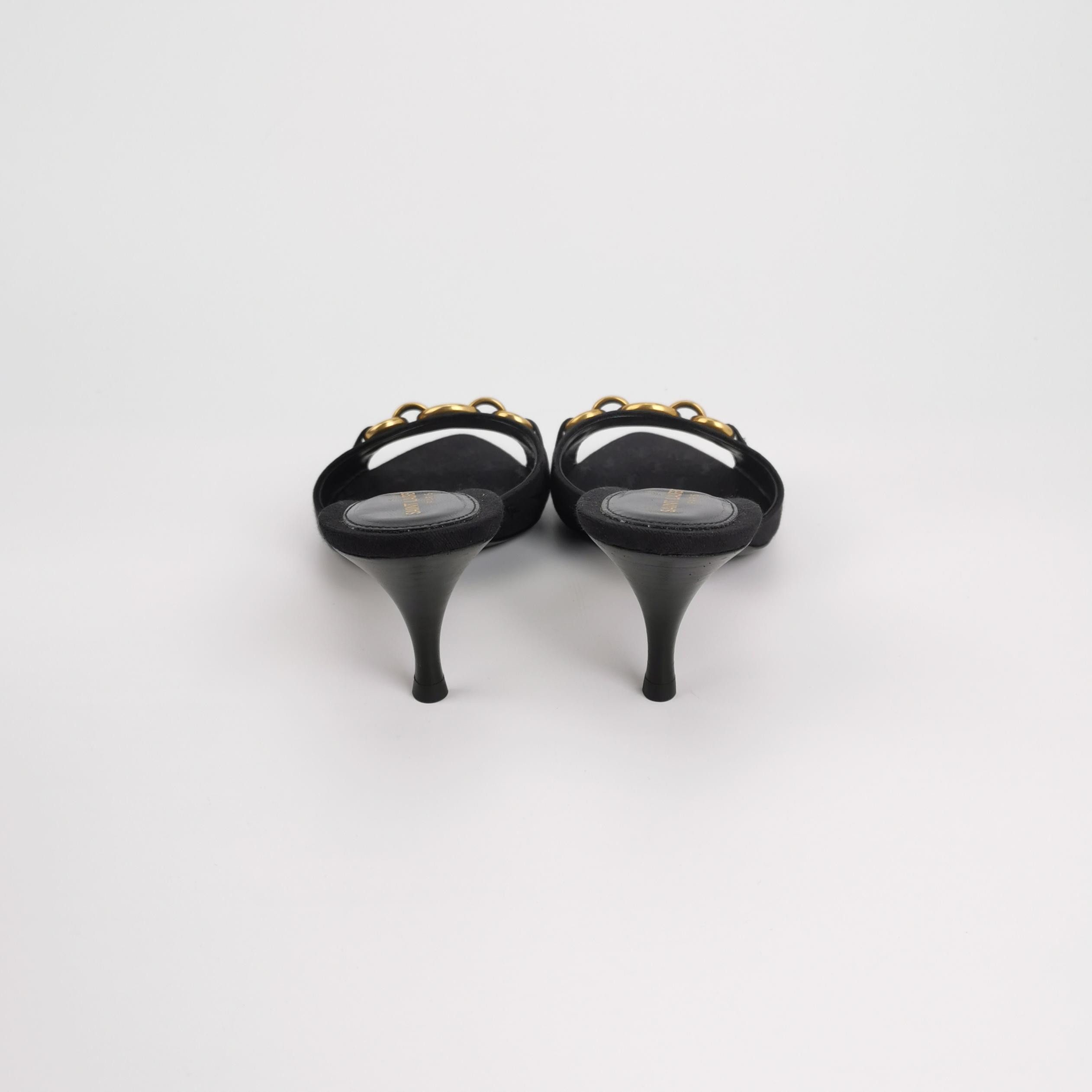 Saint Laurent Paris Saint Laurent Le Maillon Chain Mules Size 38 Size US 8 / IT 38 - 4 Thumbnail