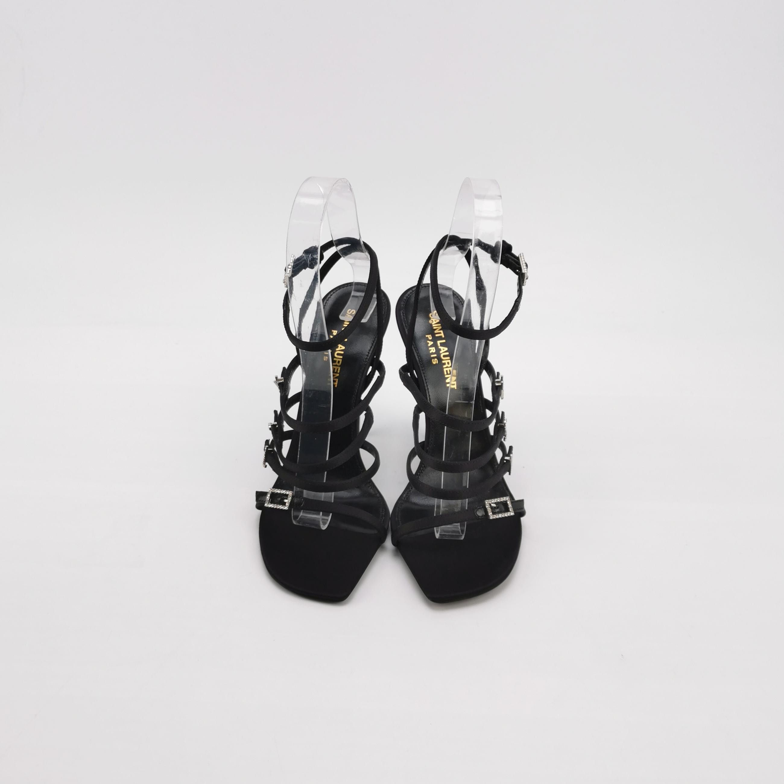 Saint Laurent Paris Saint Laurent Rhinestone Logo Sandals Size 35.5 Size US 5.5 / IT 35.5 - 3 Thumbnail