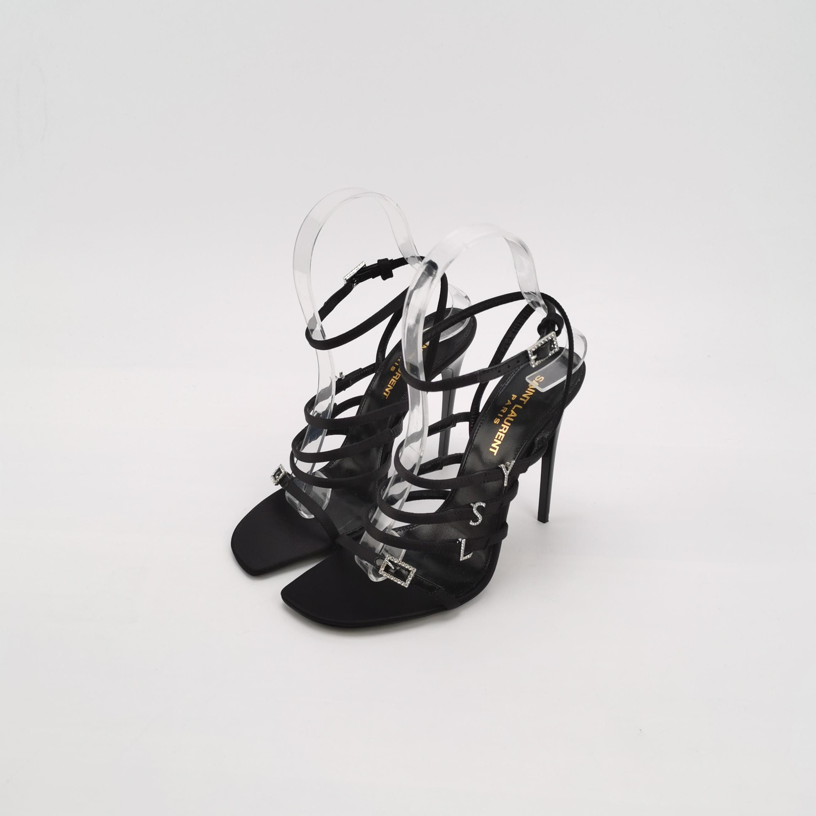 Saint Laurent Paris Saint Laurent Rhinestone Logo Sandals Size 35.5 Size US 5.5 / IT 35.5 - 2 Thumbnail