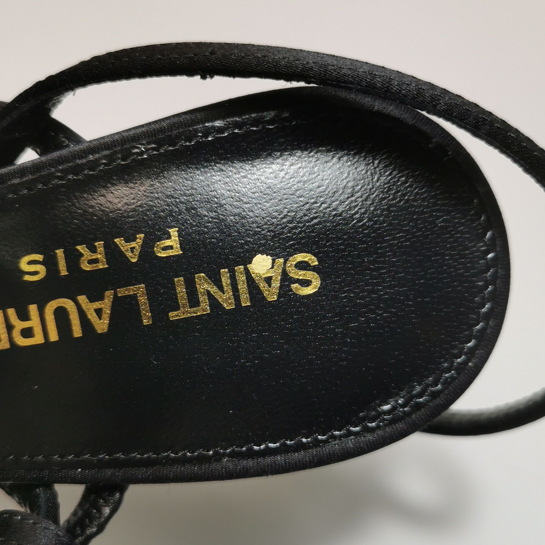 Saint Laurent Paris Saint Laurent Rhinestone Logo Sandals Size 35.5 Size US 5.5 / IT 35.5 - 9 Thumbnail