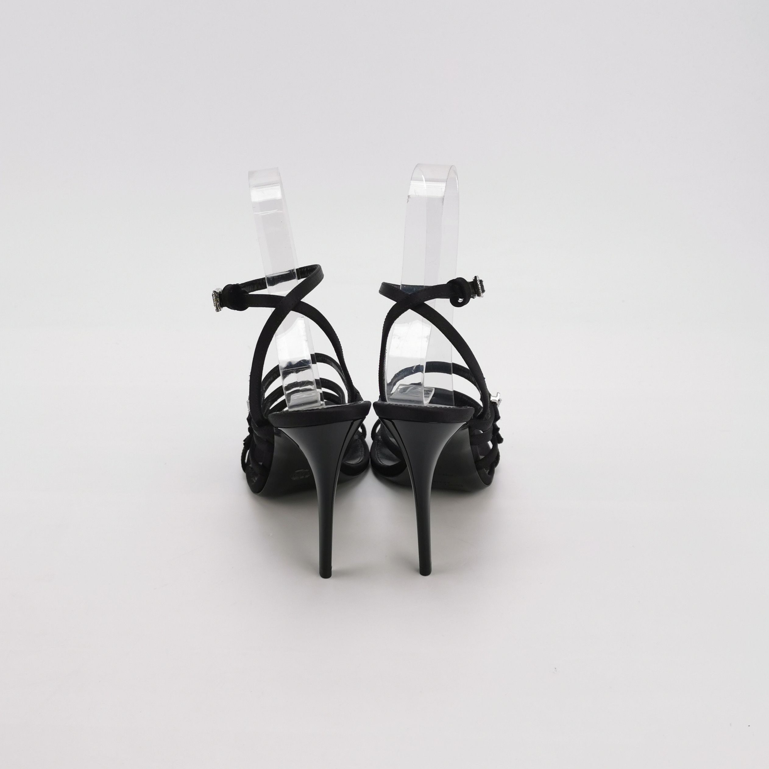 Saint Laurent Paris Saint Laurent Rhinestone Logo Sandals Size 35.5 Size US 5.5 / IT 35.5 - 4 Thumbnail