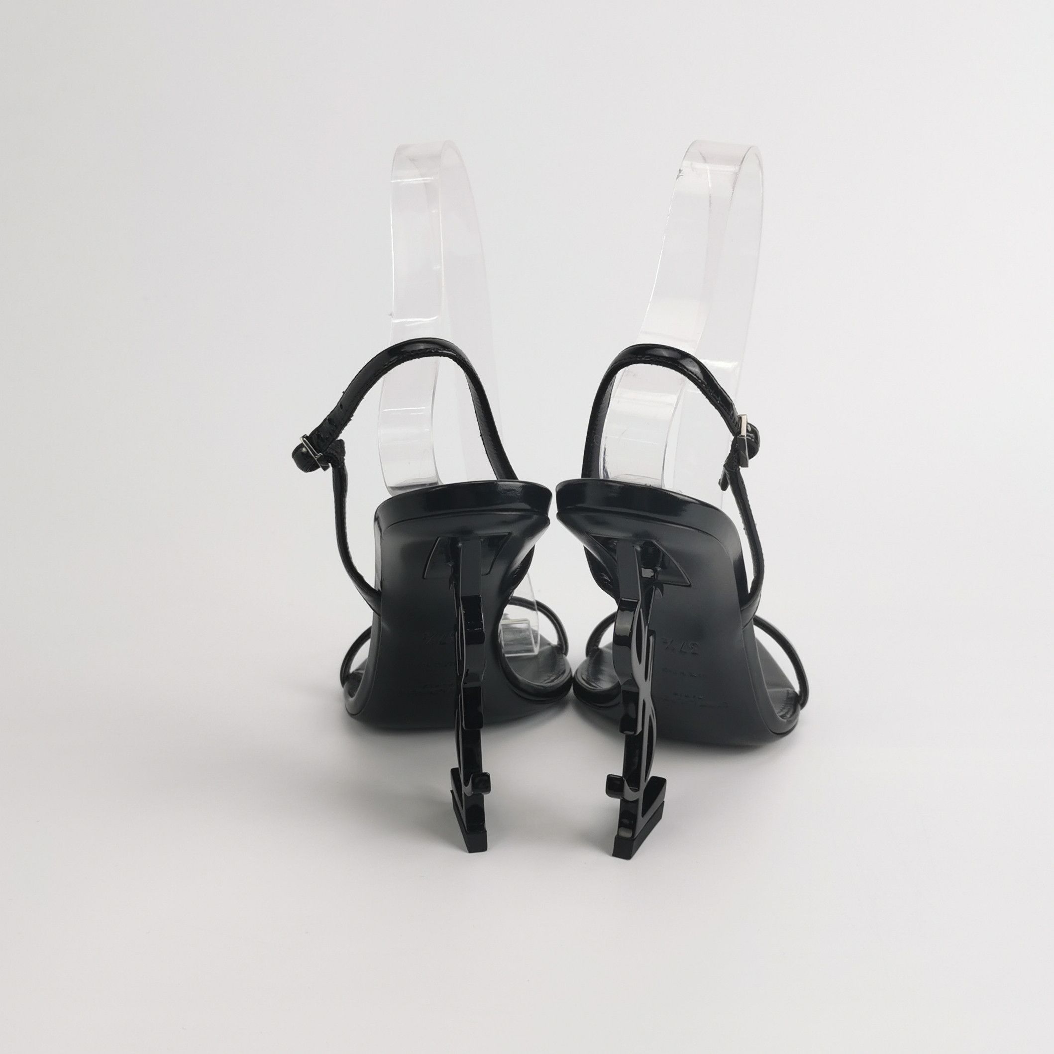 Saint Laurent Paris Saint Laurent Opyum Logo Heel Sandals Size 37.5 Size US 7.5 / IT 37.5 - 4 Thumbnail