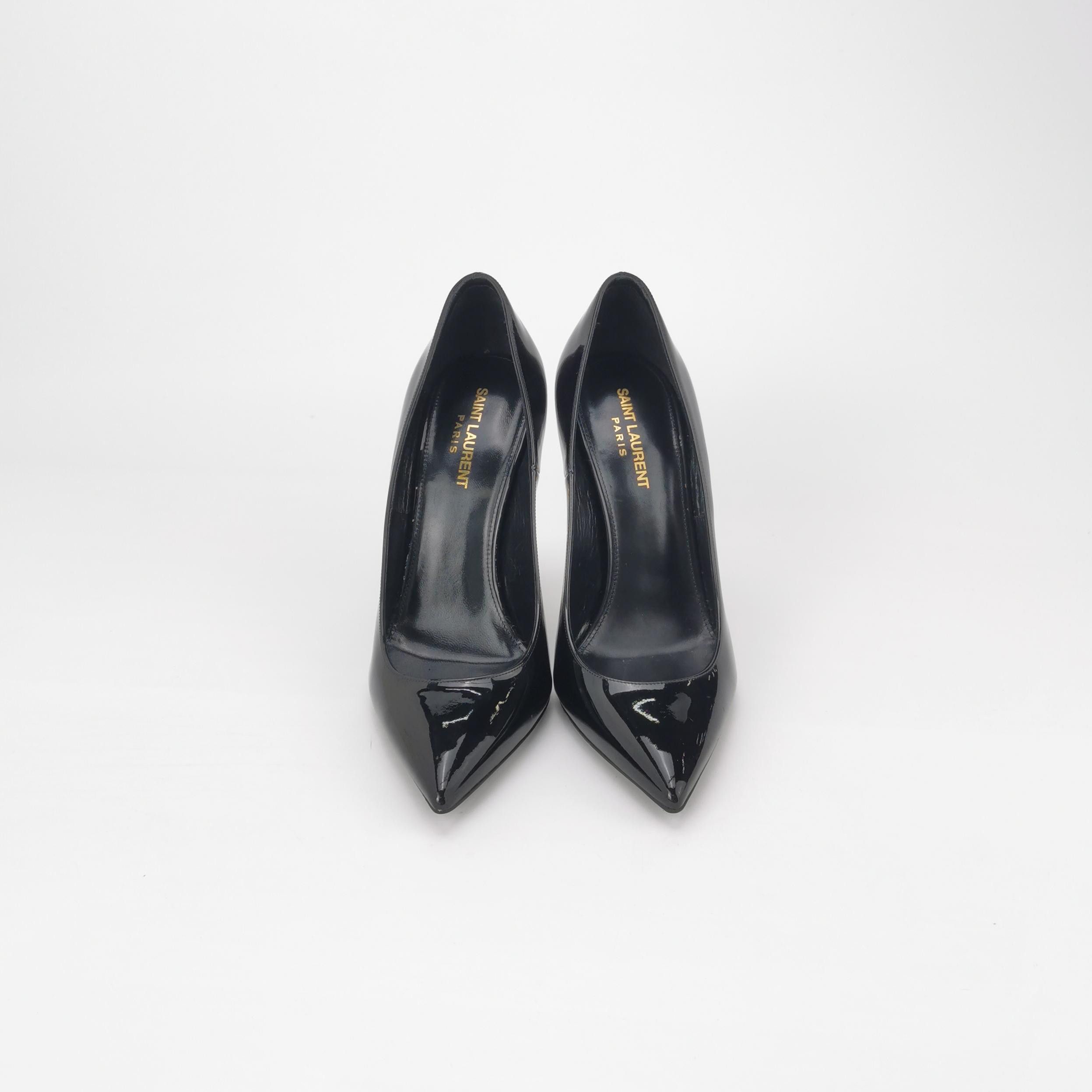 Saint Laurent Paris Saint Laurent Opyum YSL Logo Patent Heels Size 39 Size US 9 / IT 39 - 3 Thumbnail