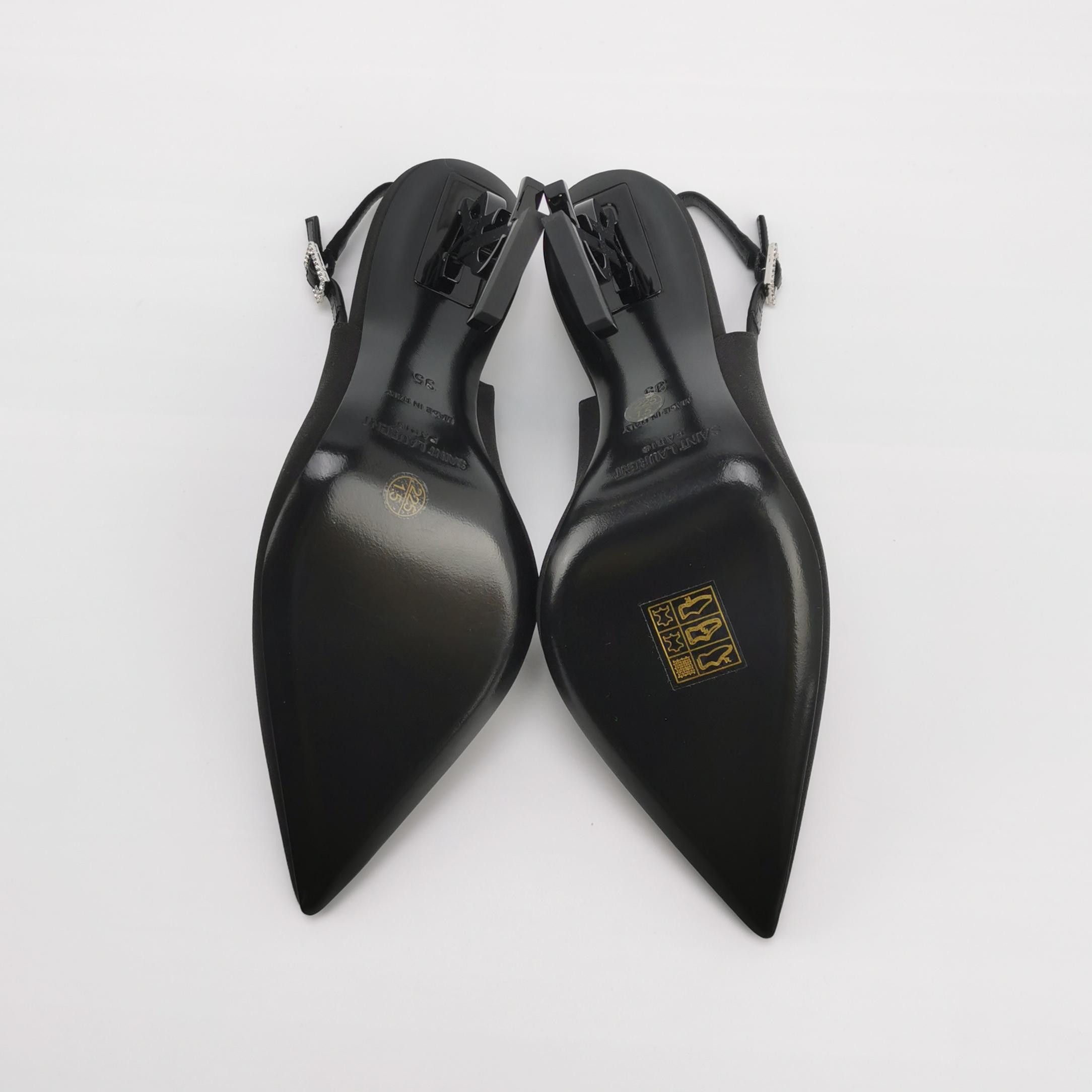 Saint Laurent Paris Saint Laurent Opyum Logo Heel Pumps Black Size 35 Size US 5 / IT 35 - 5 Thumbnail