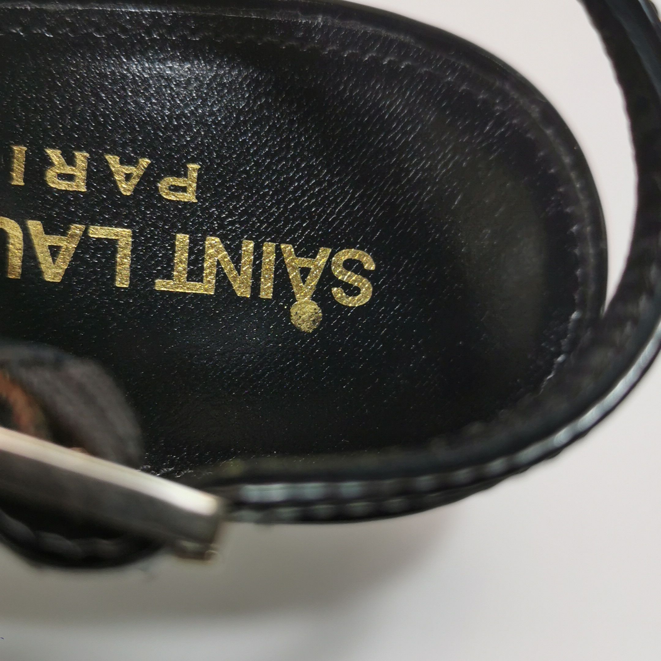 Saint Laurent Paris Saint Laurent Opyum Patent Logo Heel Sandals Size 35 Size US 5 / IT 35 - 11 Thumbnail