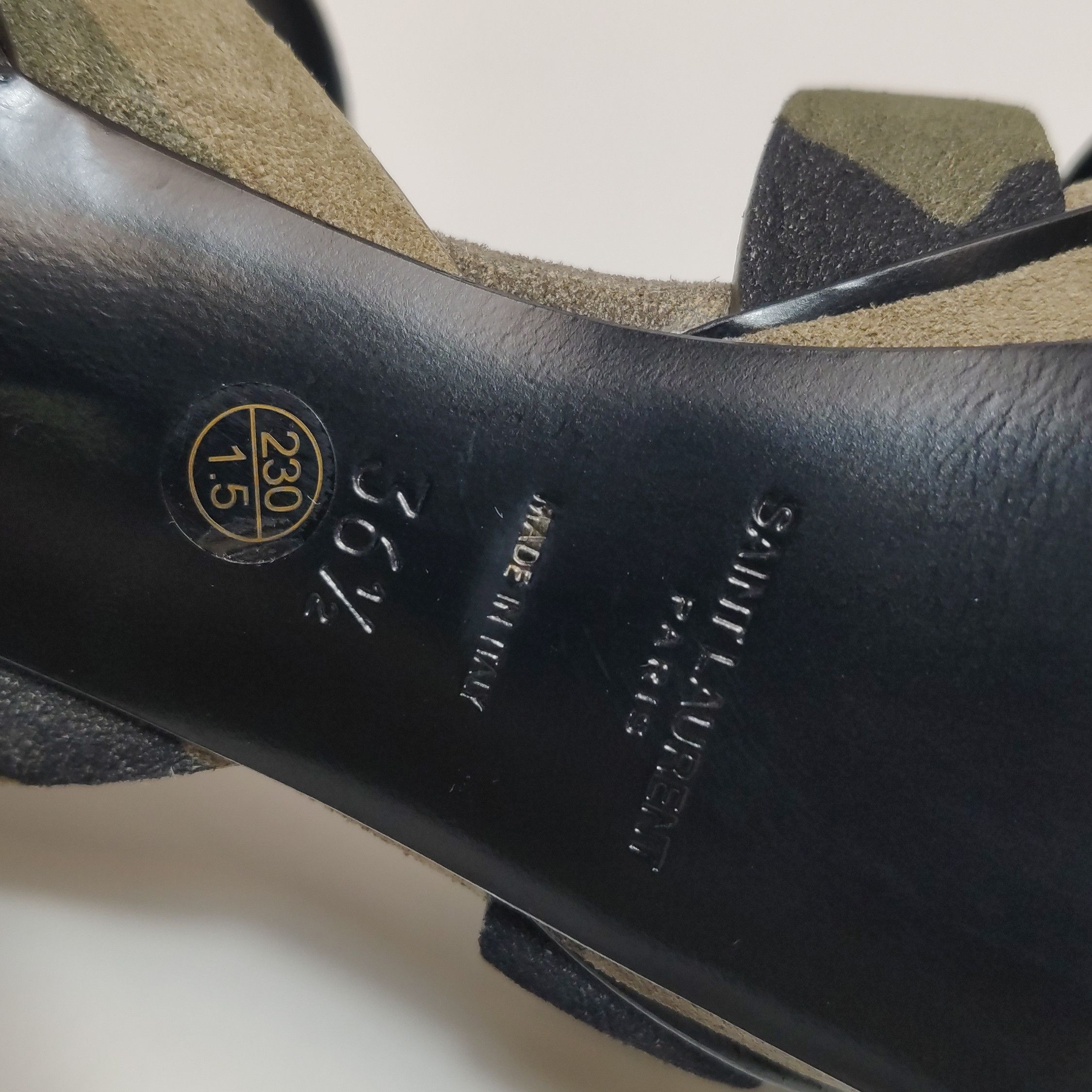 Saint Laurent Paris Saint Laurent Camo Suede Tribute Sandals Size 36.5 Size US 6.5 / IT 36.5 - 11 Thumbnail