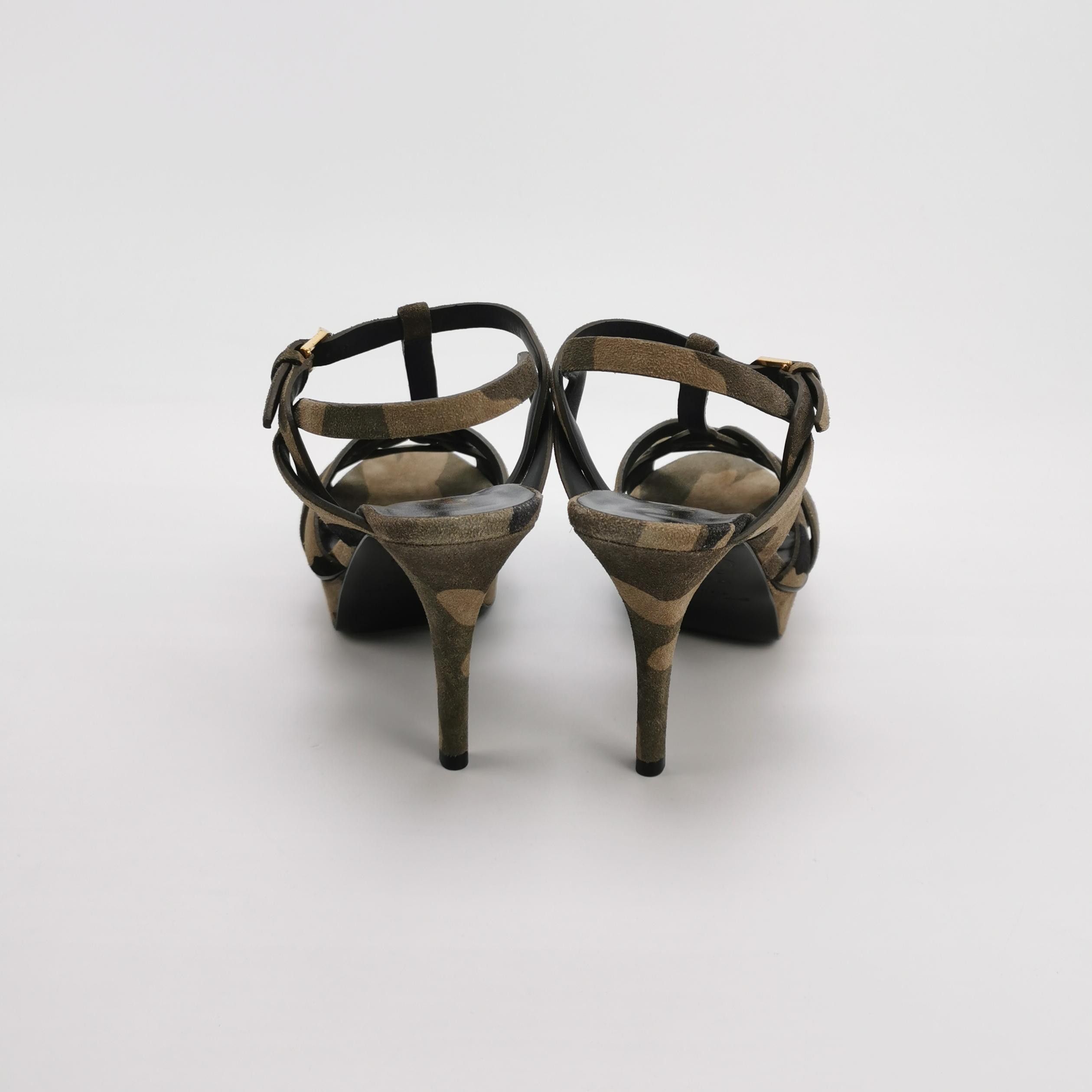 Saint Laurent Paris Saint Laurent Camo Suede Tribute Sandals Size 36.5 Size US 6.5 / IT 36.5 - 4 Thumbnail
